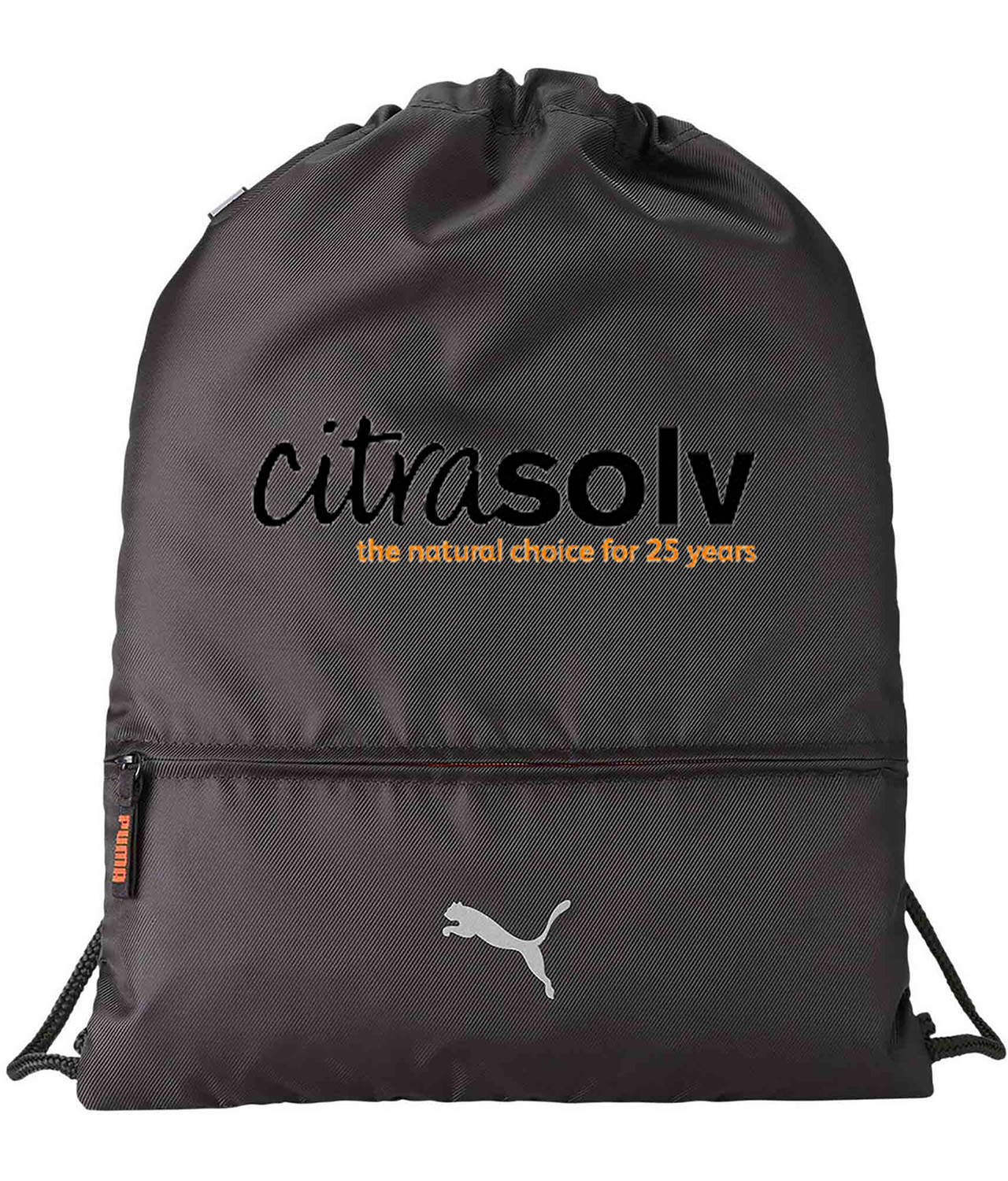 Citra Solv Logo Symbol Emblem Customized Design on Lightweight Drawstring Backpack Bag