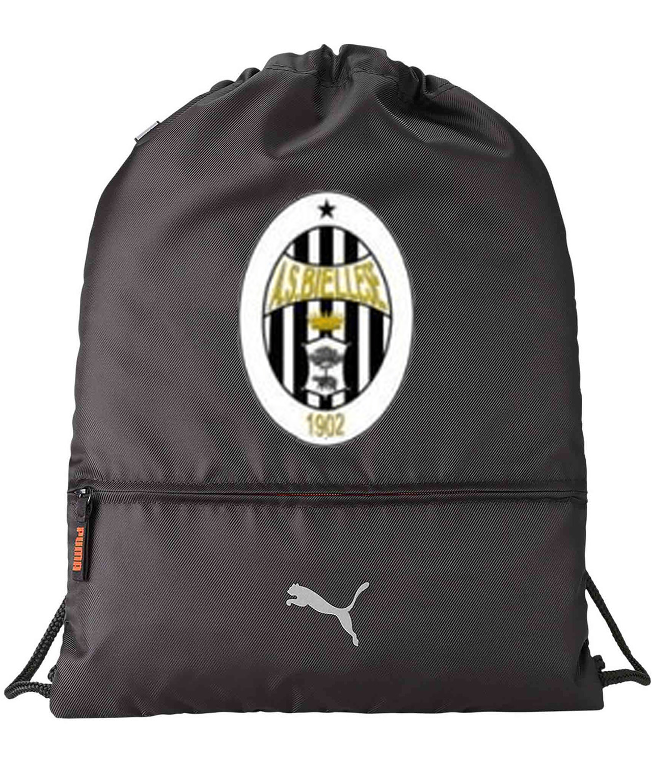 AS Biellese 1902 Logo Symbol Emblem Customized Design on Lightweight Drawstring Backpack Bag