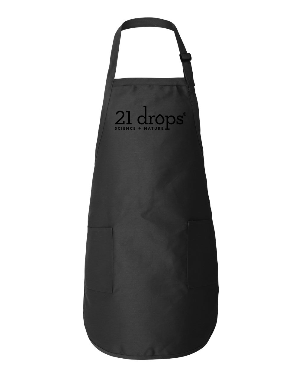 21 Drops Icons Logo Symbol Emblem Customized Design on Full-Length Apron with Pockets