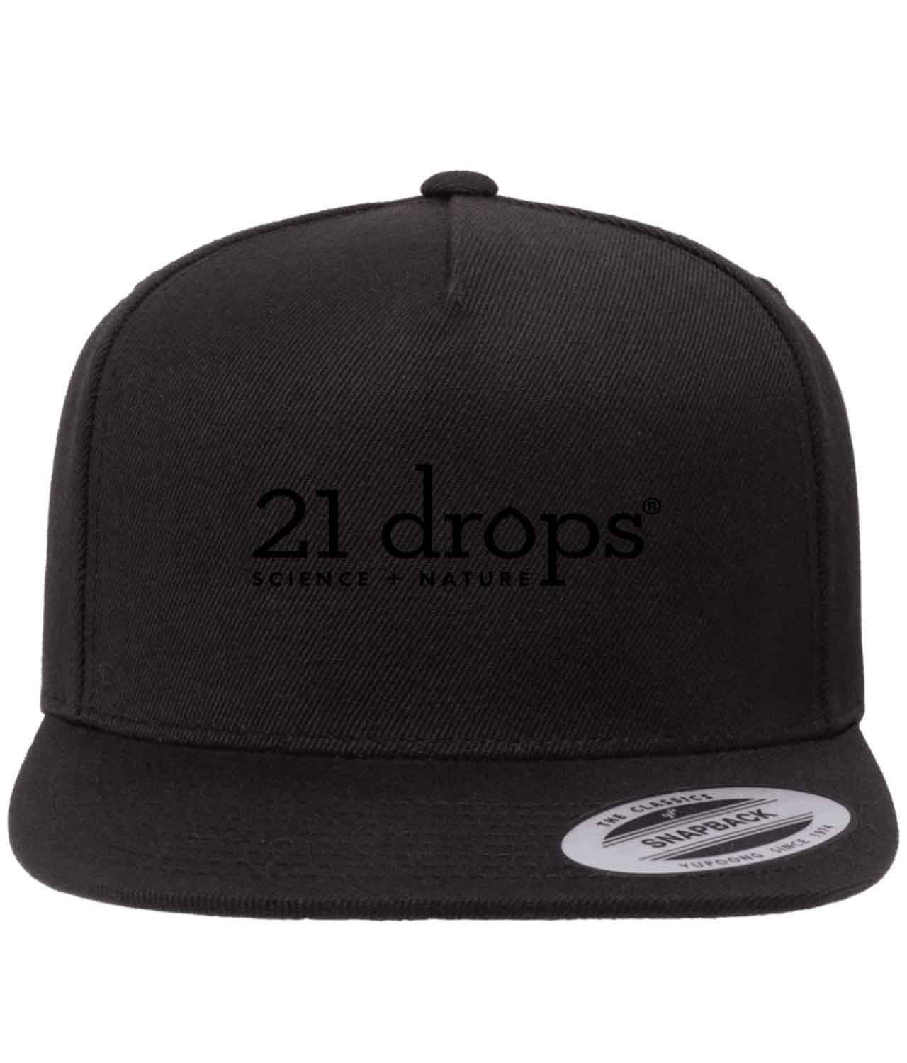 21 Drops Logo Symbol Emblem Customized Design on Wool 5-Panel Cap Hat