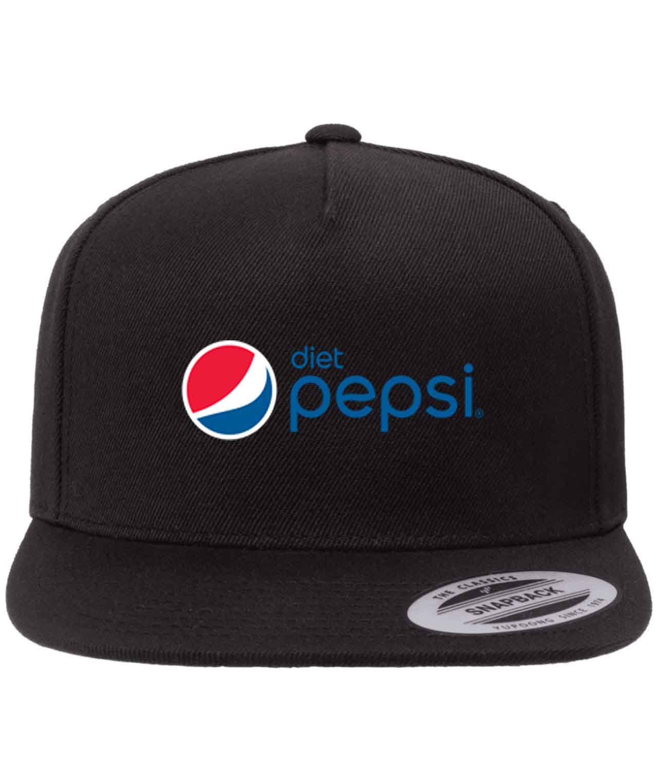Diet Pepsi Logo Symbol Emblem Customized Design on Wool 5-Panel Cap Hat
