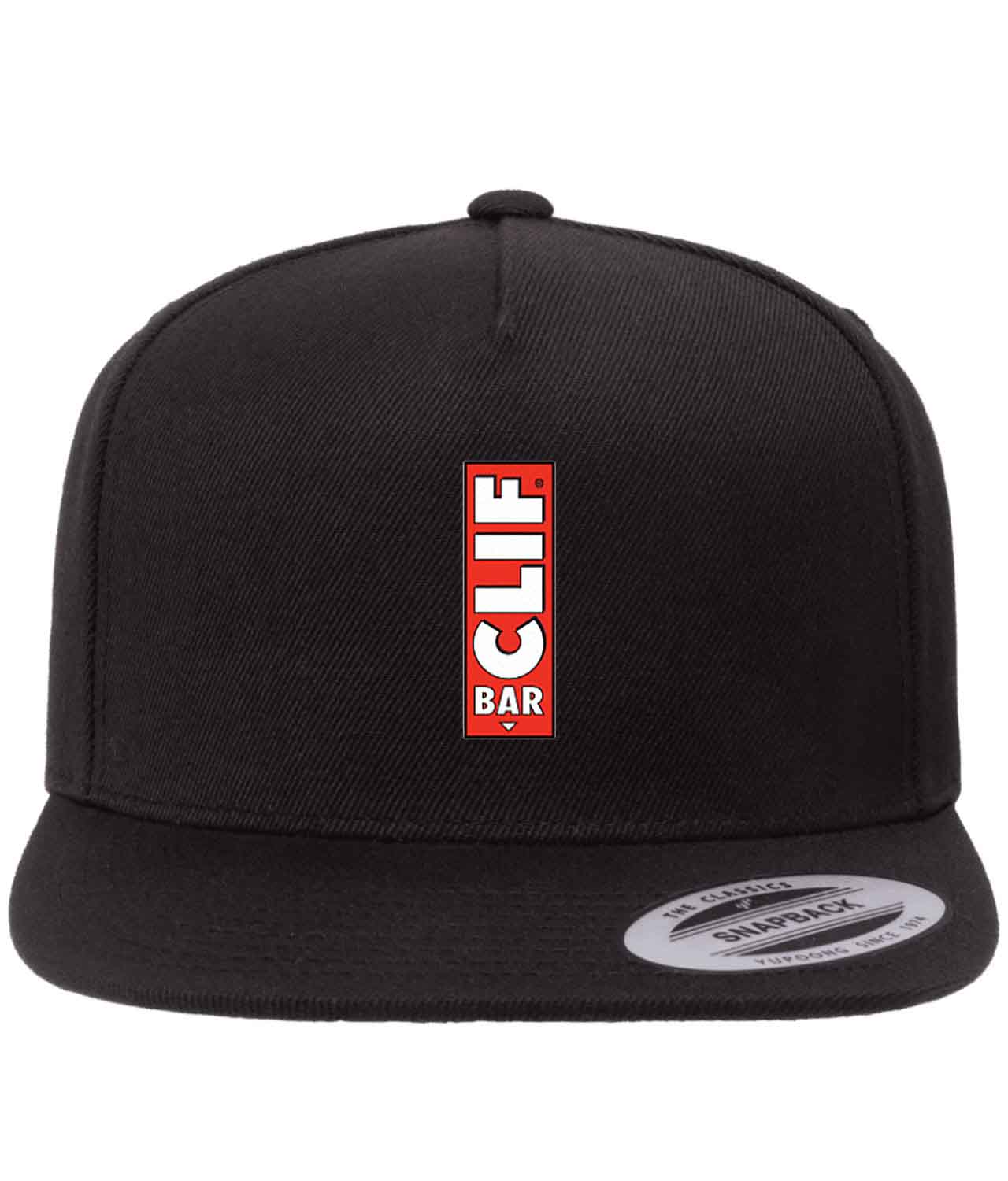 Clif Bar Vertical Logo Symbol Emblem Customized Design on Wool 5-Panel Cap Hat