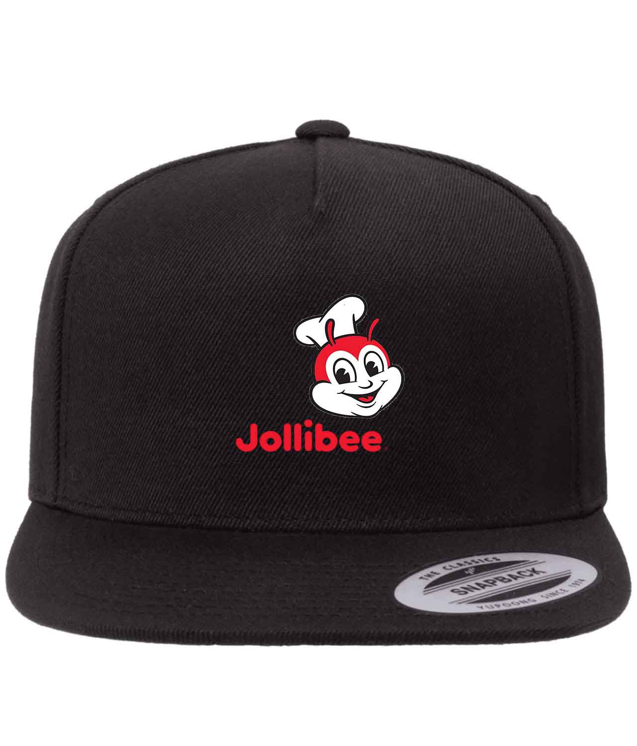 Jollibee Logo Symbol Emblem Customized Design on Wool 5-Panel Cap Hat - Image 1