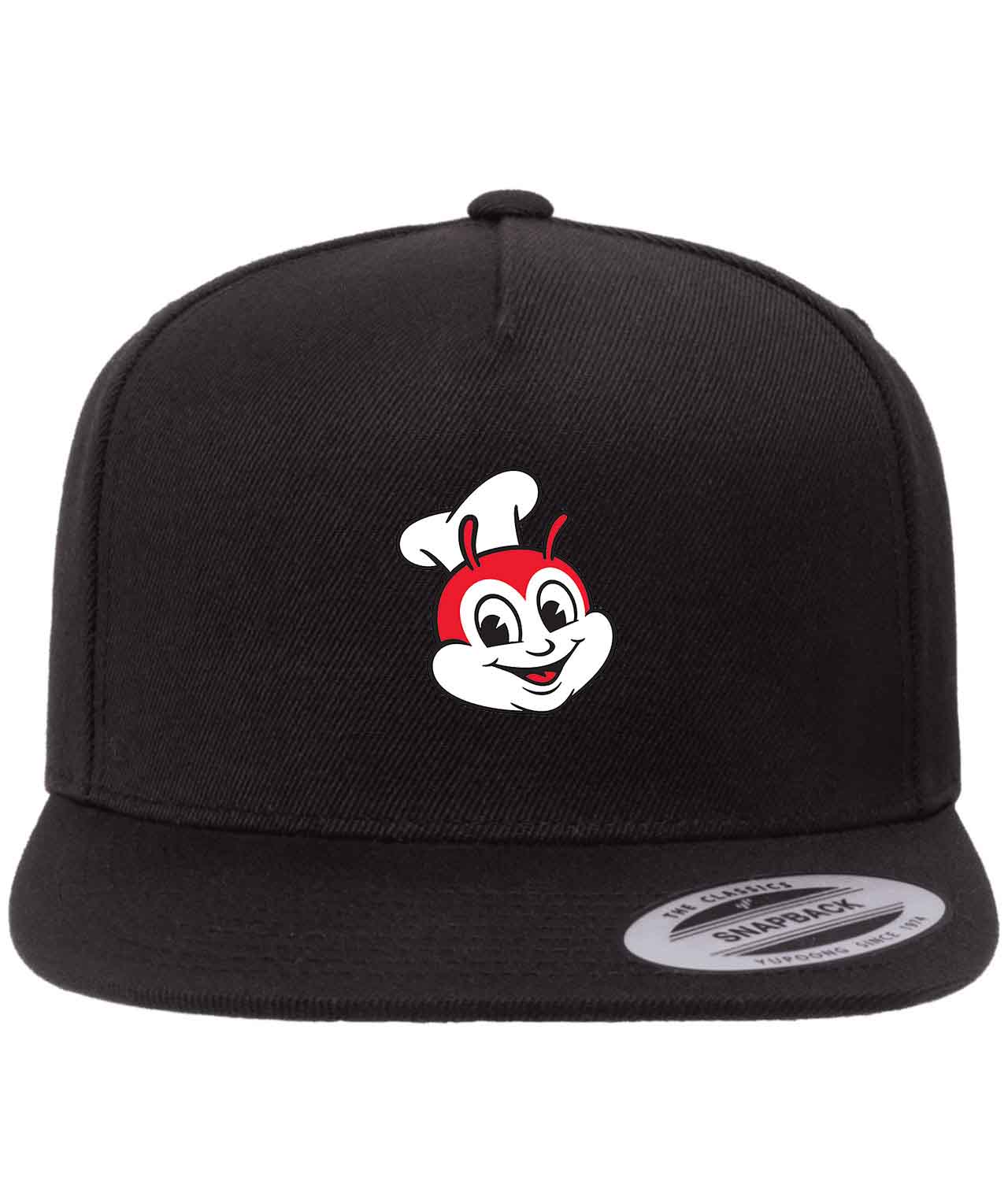 Jollibee Mascot Logo Symbol Emblem Customized Design on Wool 5-Panel Cap Hat