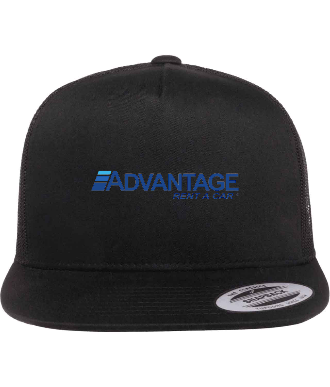 Advantage Rent A Car Logo Symbol Emblem Customized Design on Classic Trucker Cap Hat