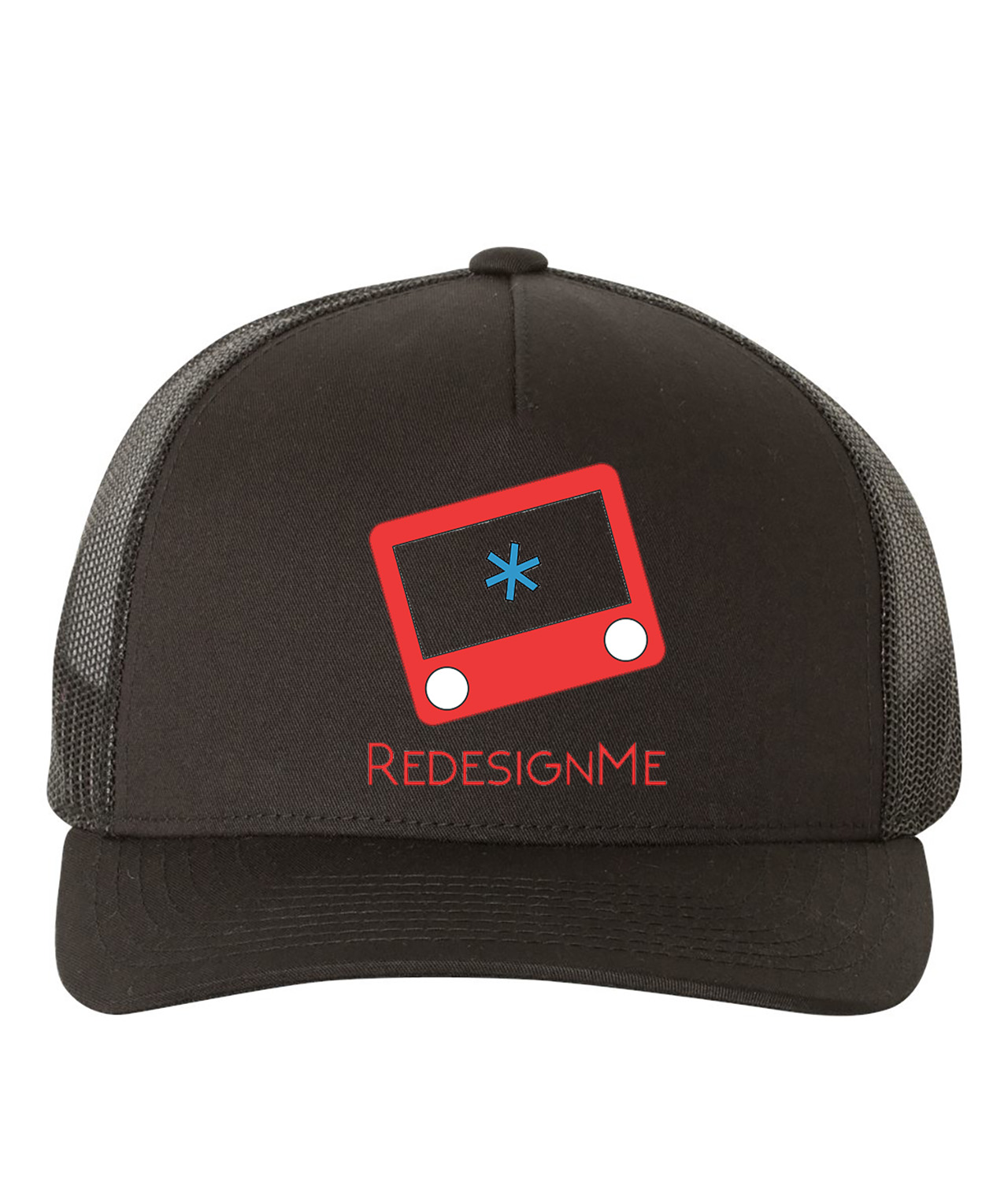 RedesignMe Vertical Logo Symbol Emblem Customized Design on Retro Trucker Cap Hat