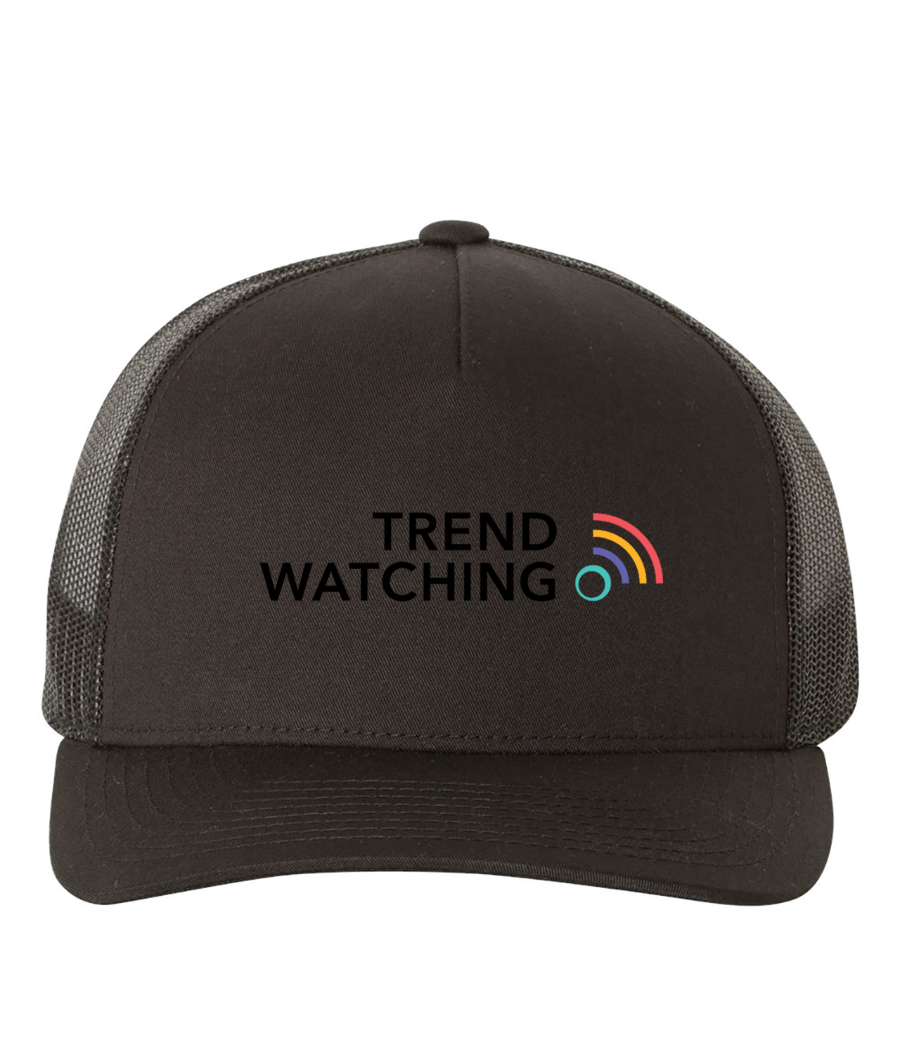 Trendwatching Logo Symbol Emblem Customized Design on Retro Trucker Cap Hat