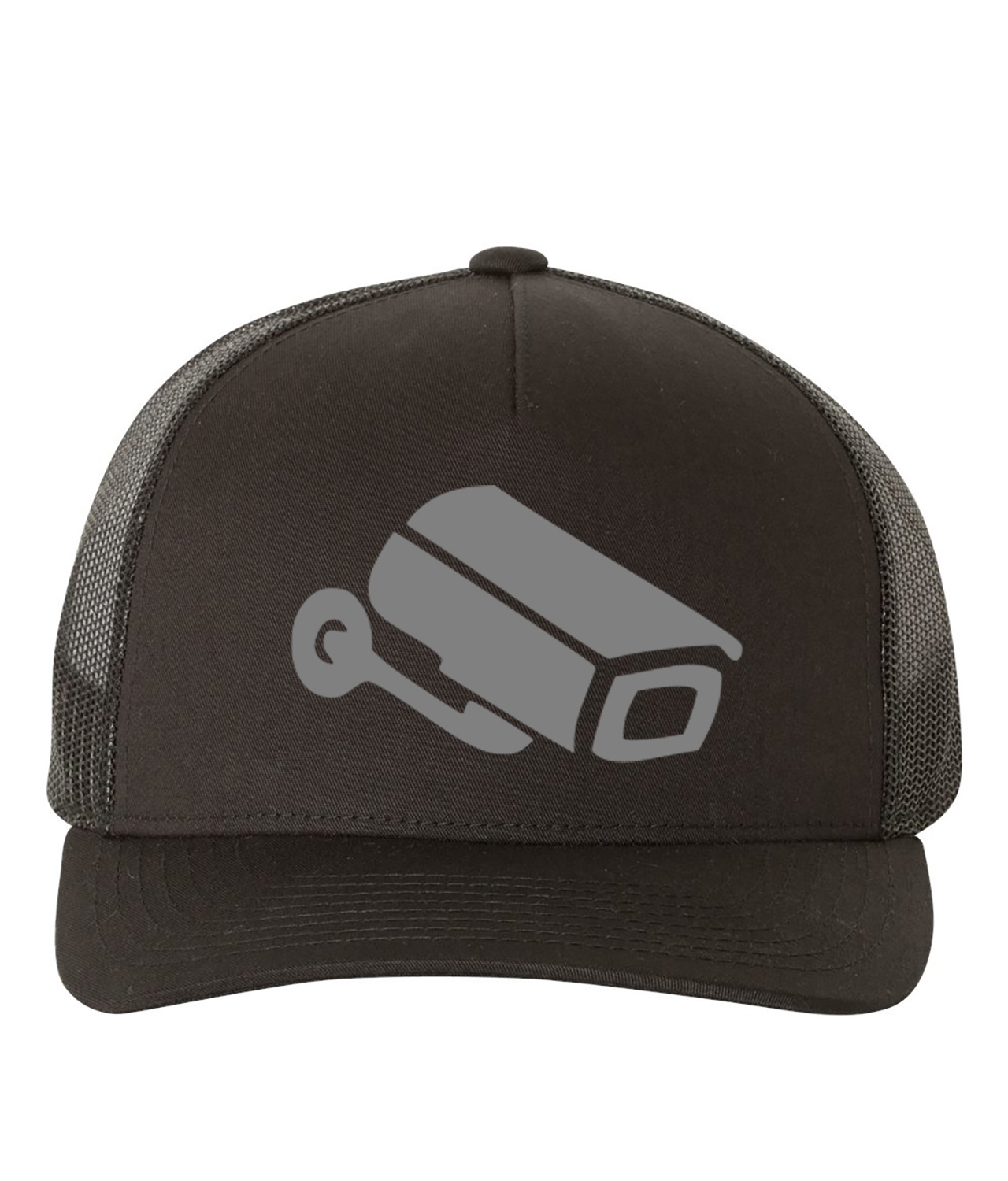 Security Camera Icon Logo Symbol Emblem Customized Design on Retro Trucker Cap Hat