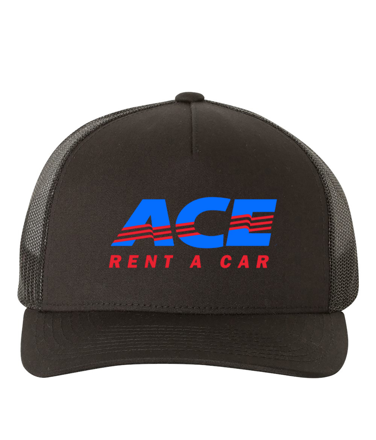 ACE Rent A Car Logo Symbol Emblem Customized Design on Retro Trucker Cap Hat