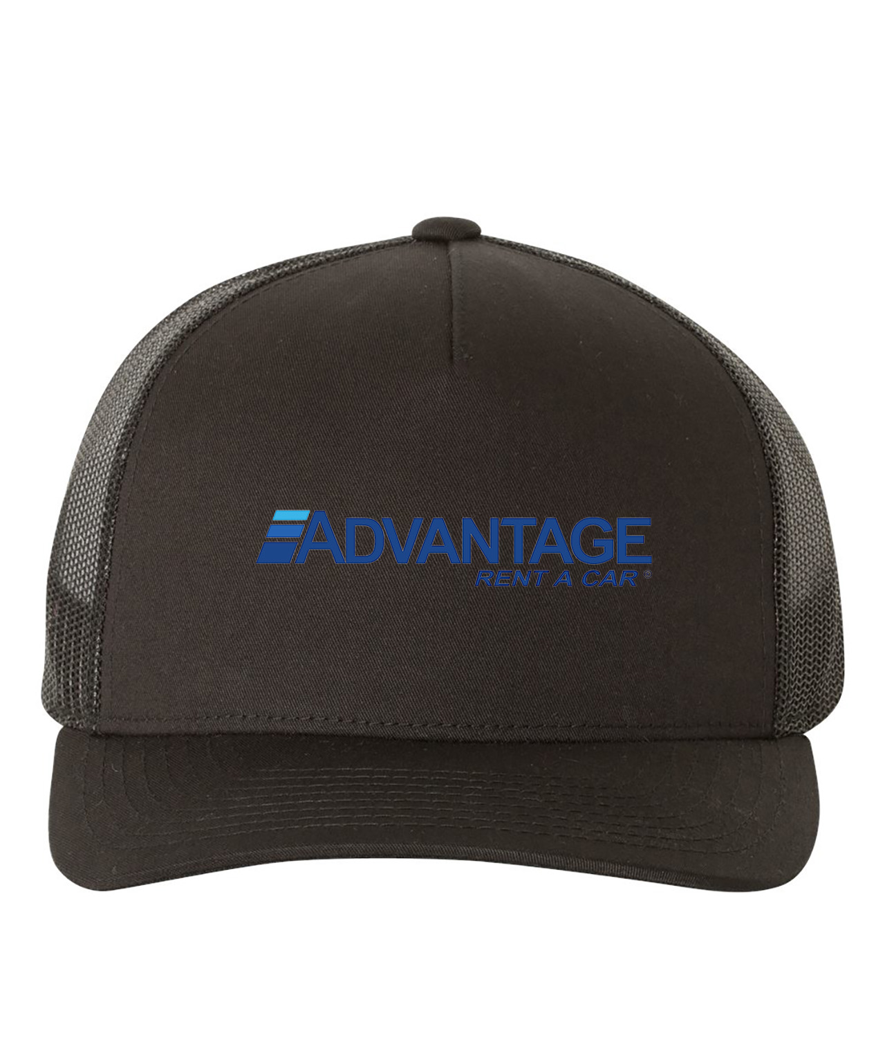 Advantage Rent A Car Logo Symbol Emblem Customized Design on Retro Trucker Cap Hat