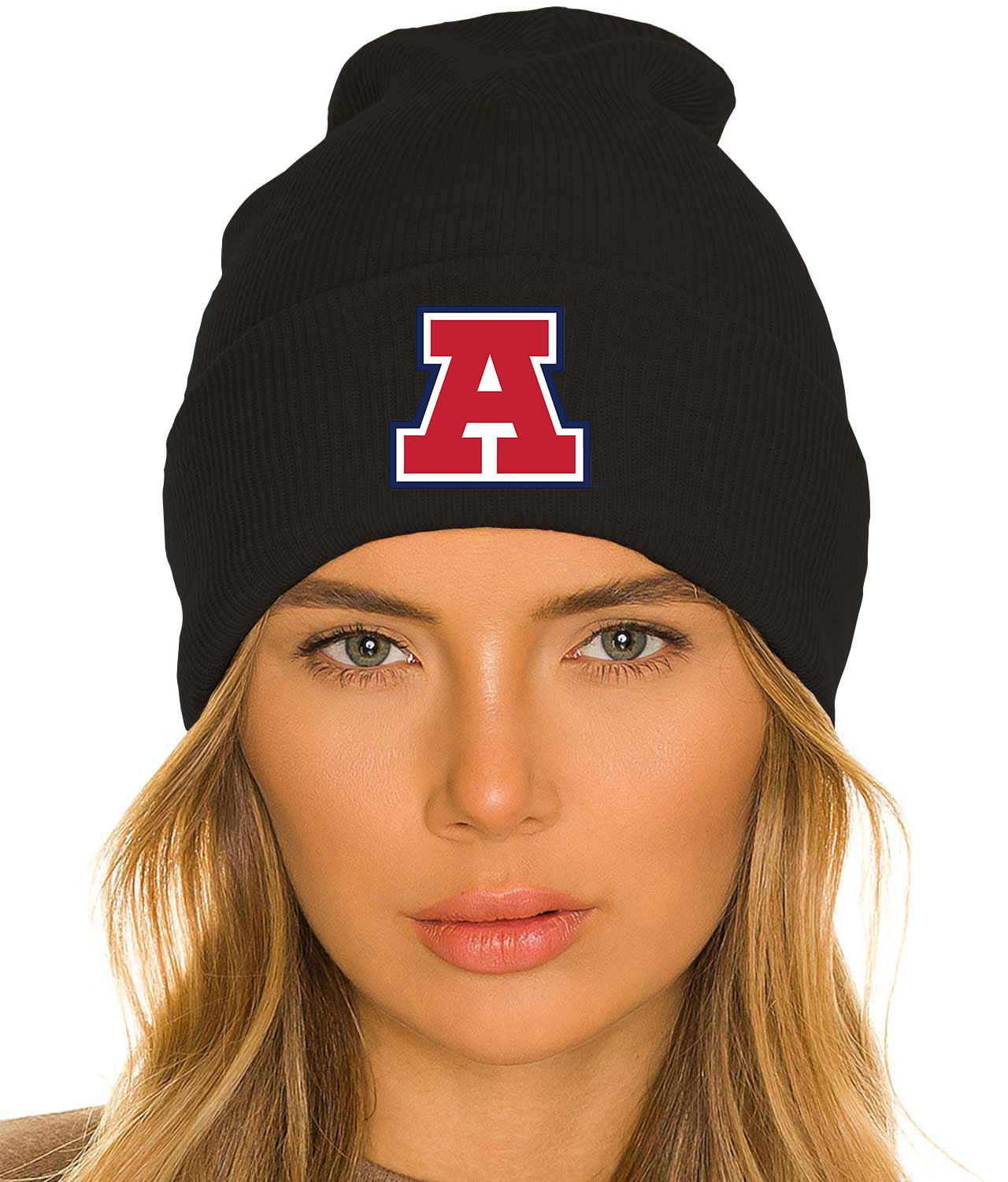 The University of Arizona Thumbnail Logo Symbol Emblem Customized Design on 12" Cuffed Beanie Hat