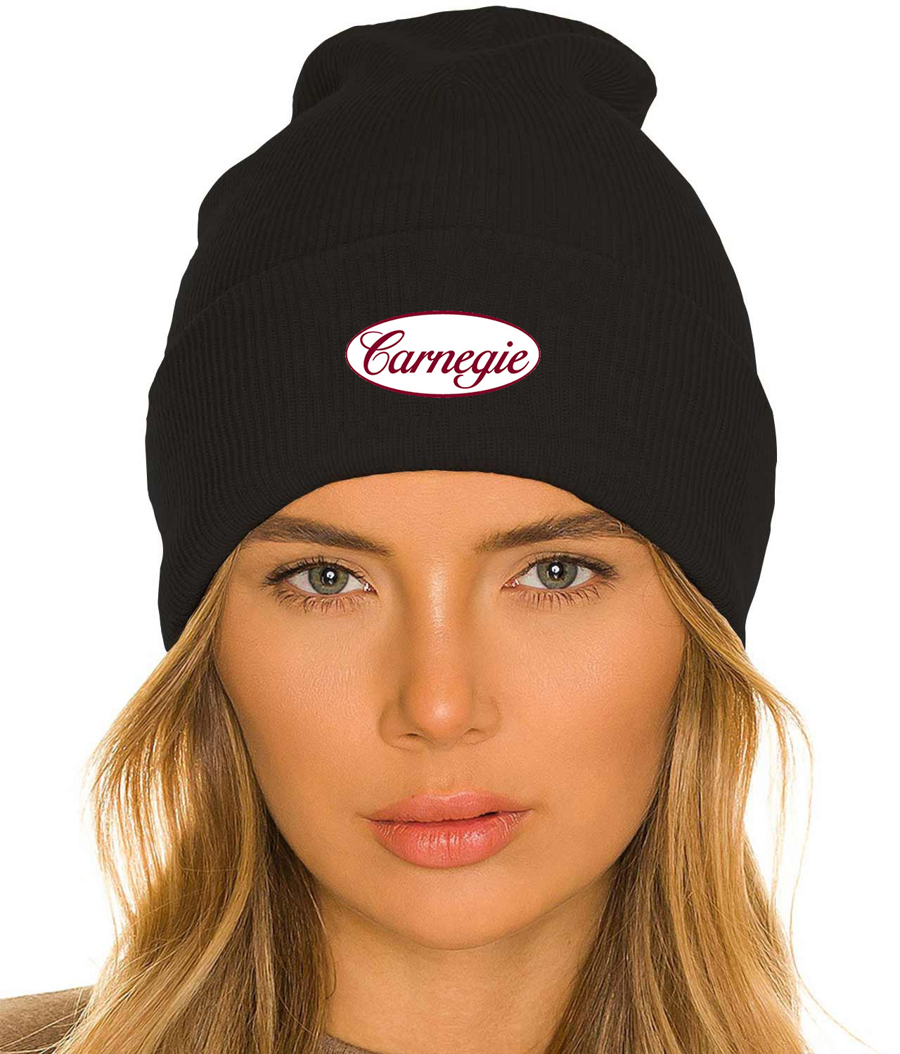 Carnegie Investment Bank Logo Symbol Emblem Customized Design on 12" Cuffed Beanie Hat