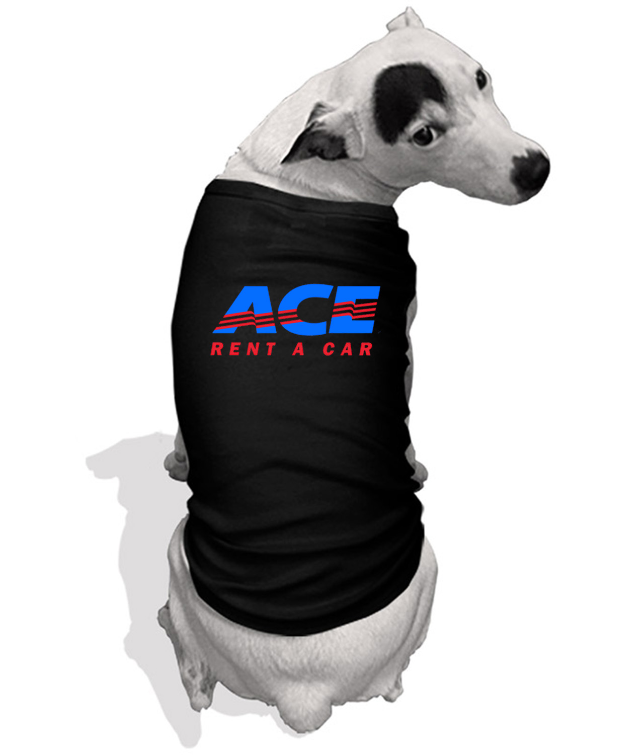 ACE Rent A Car Logo Symbol Emblem Customized Design on Doggie Puppy Dog Tank Tshirt