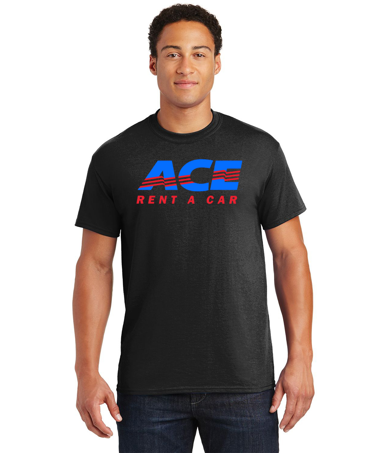 ACE Rent A Car Logo Symbol Emblem Customized Design on Unisex Tshirt Tee