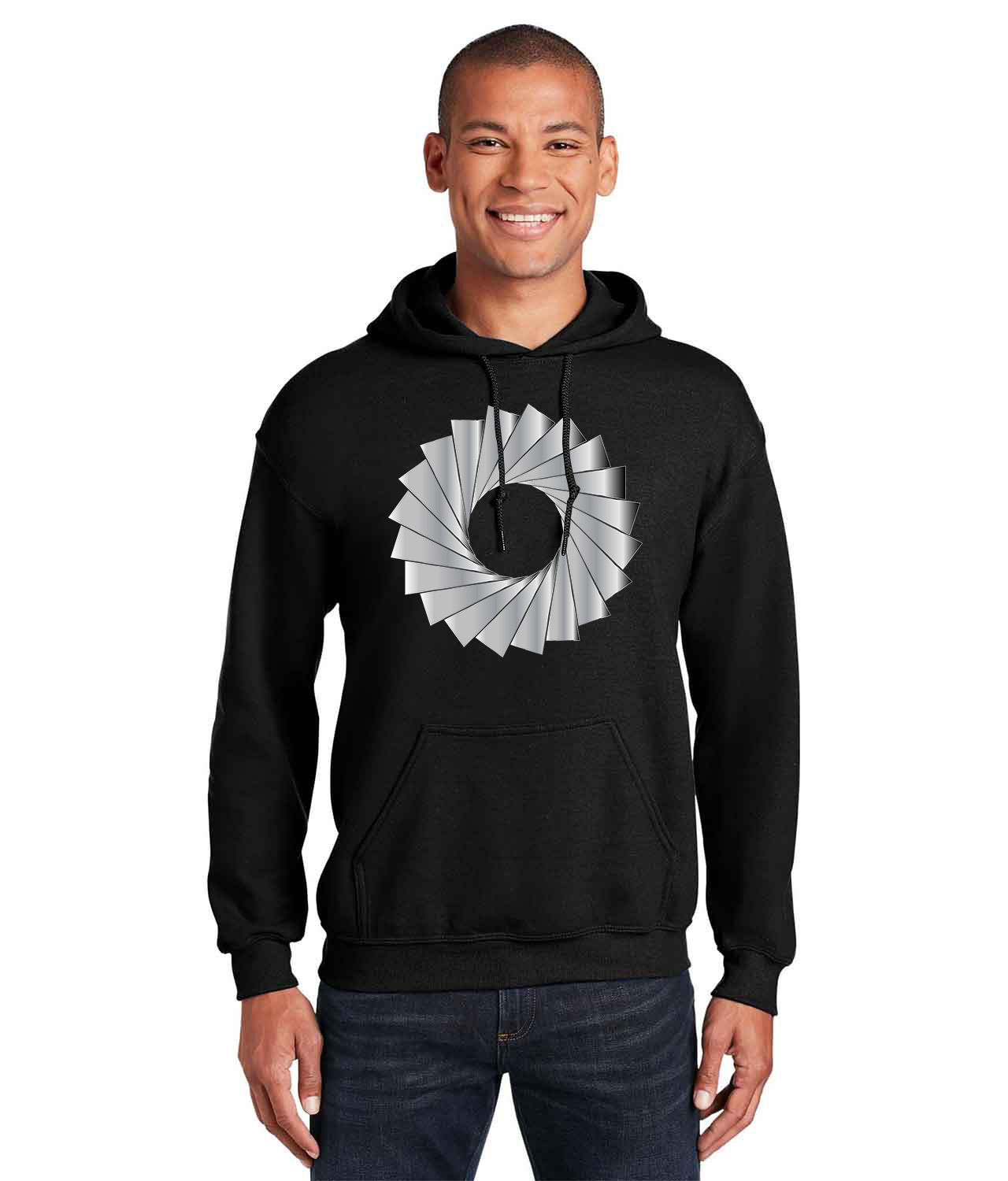 Camera Shutter Logo Symbol Emblem Customized Design on Unisex Hooded Sweatshirt