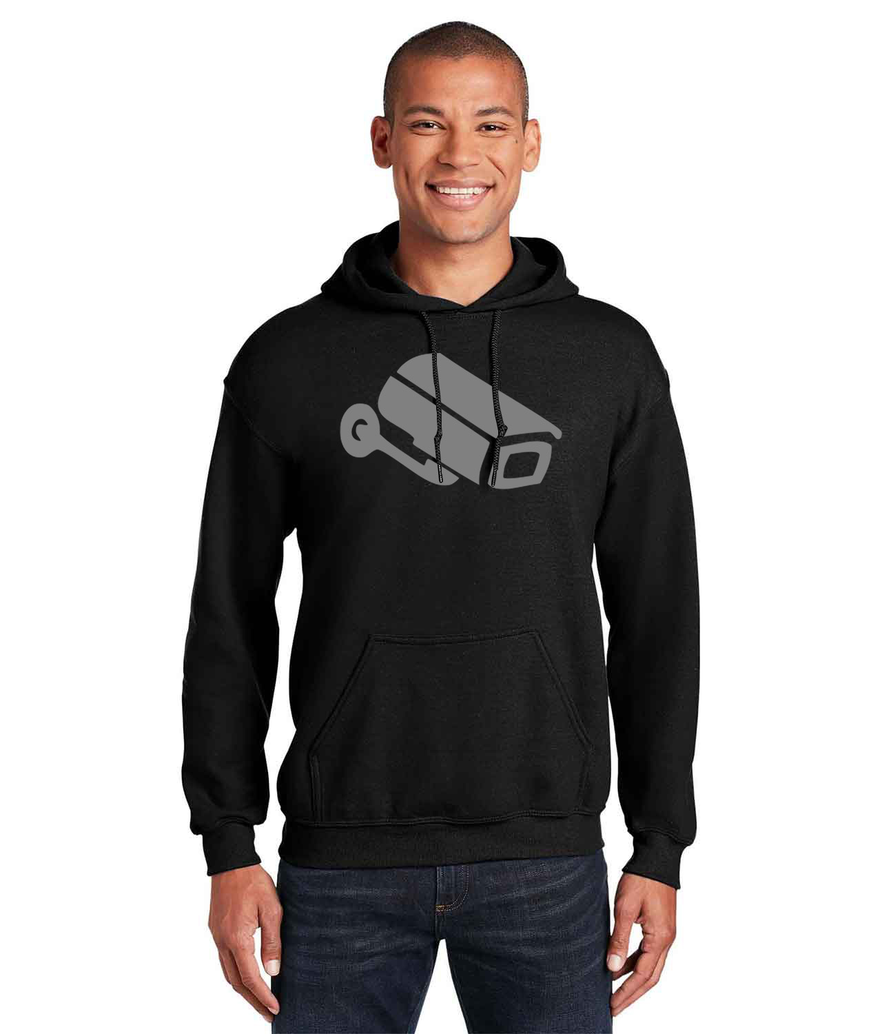 Security Camera Icon Logo Symbol Emblem Customized Design on Unisex Hooded Sweatshirt