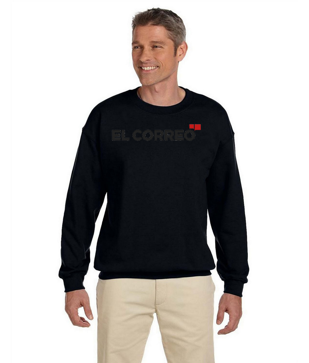 El Correo Newspaper Logo Symbol Emblem Customized Design on Unisex Crewneck Sweatshirt