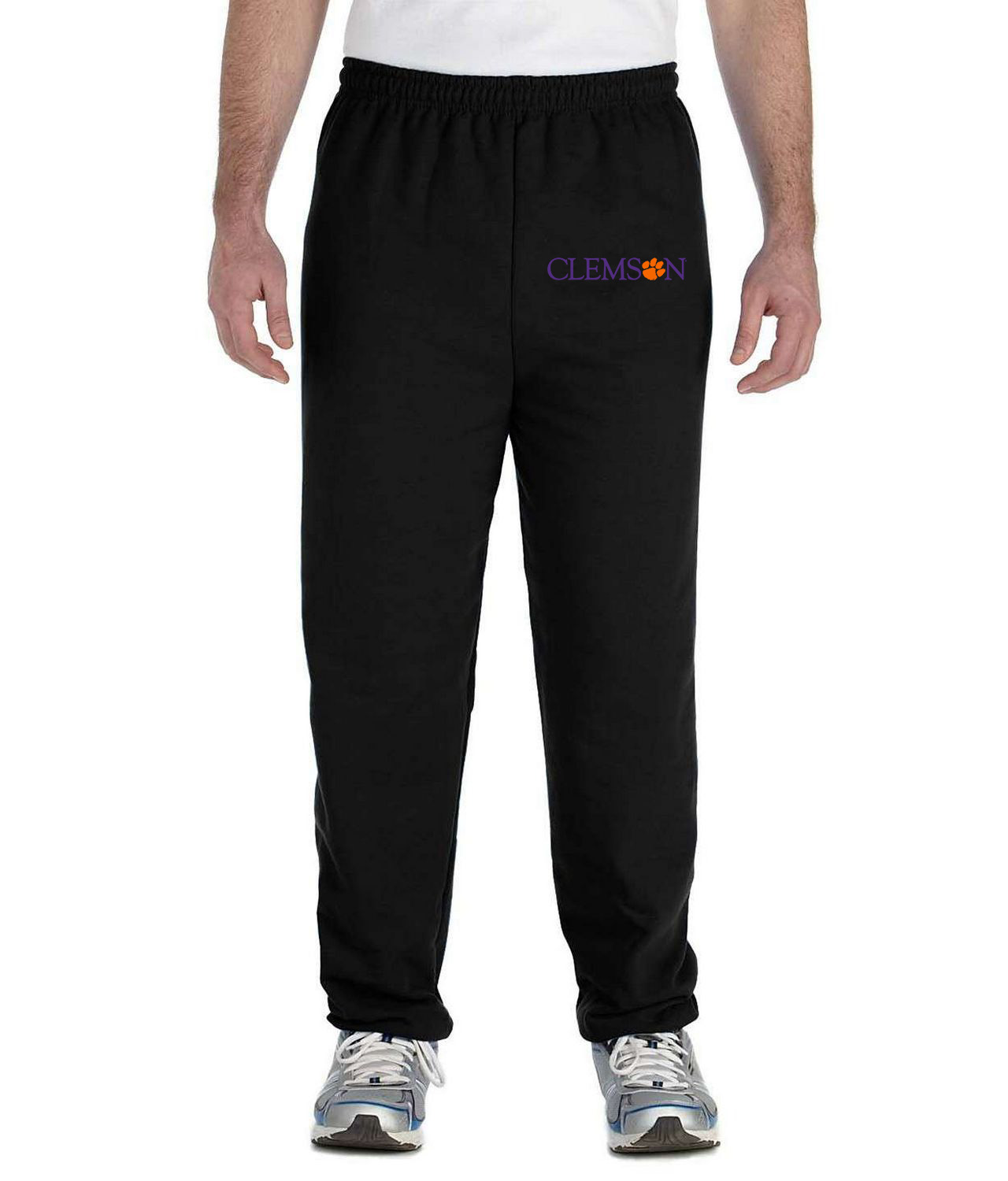 Clemson Orange Paw Logo Symbol Emblem Customized Design on Unisex Closed-Bottom Sweatpants