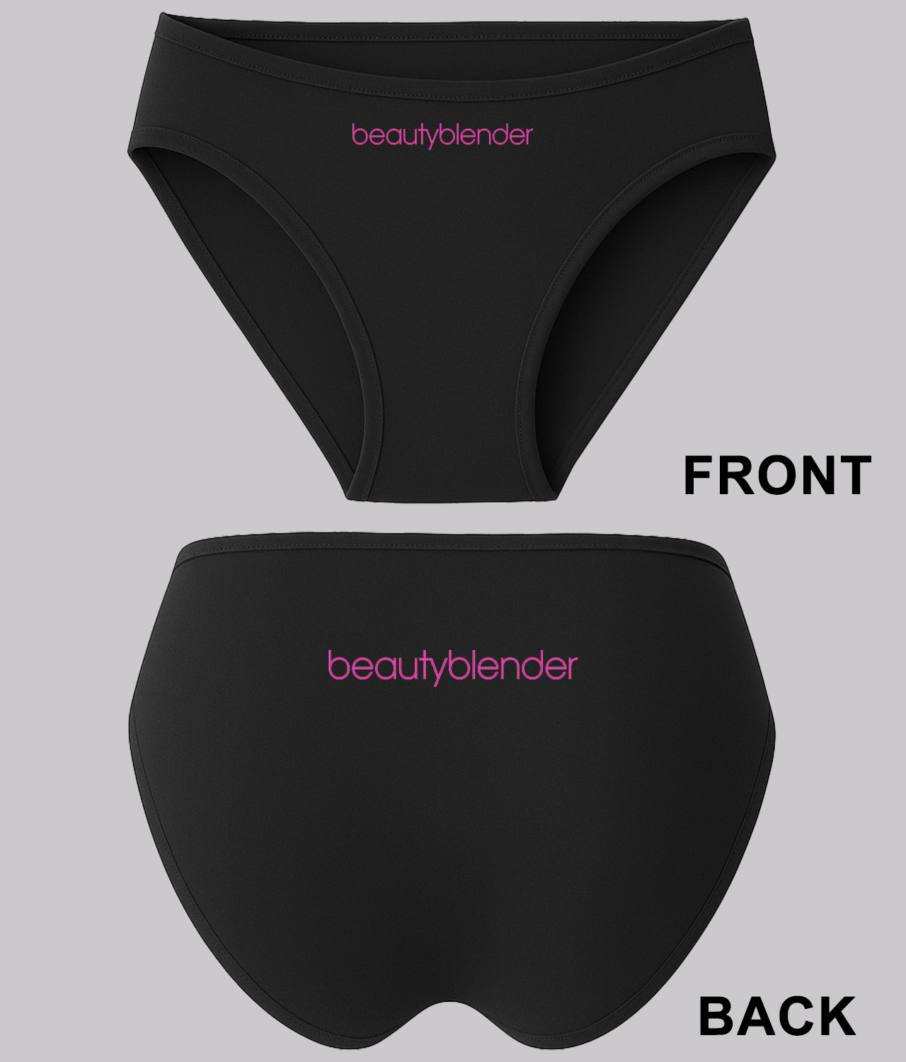 Beautyblender Pink Logo Symbol Emblem Customized Design on Women's Bikini Brief Underwear