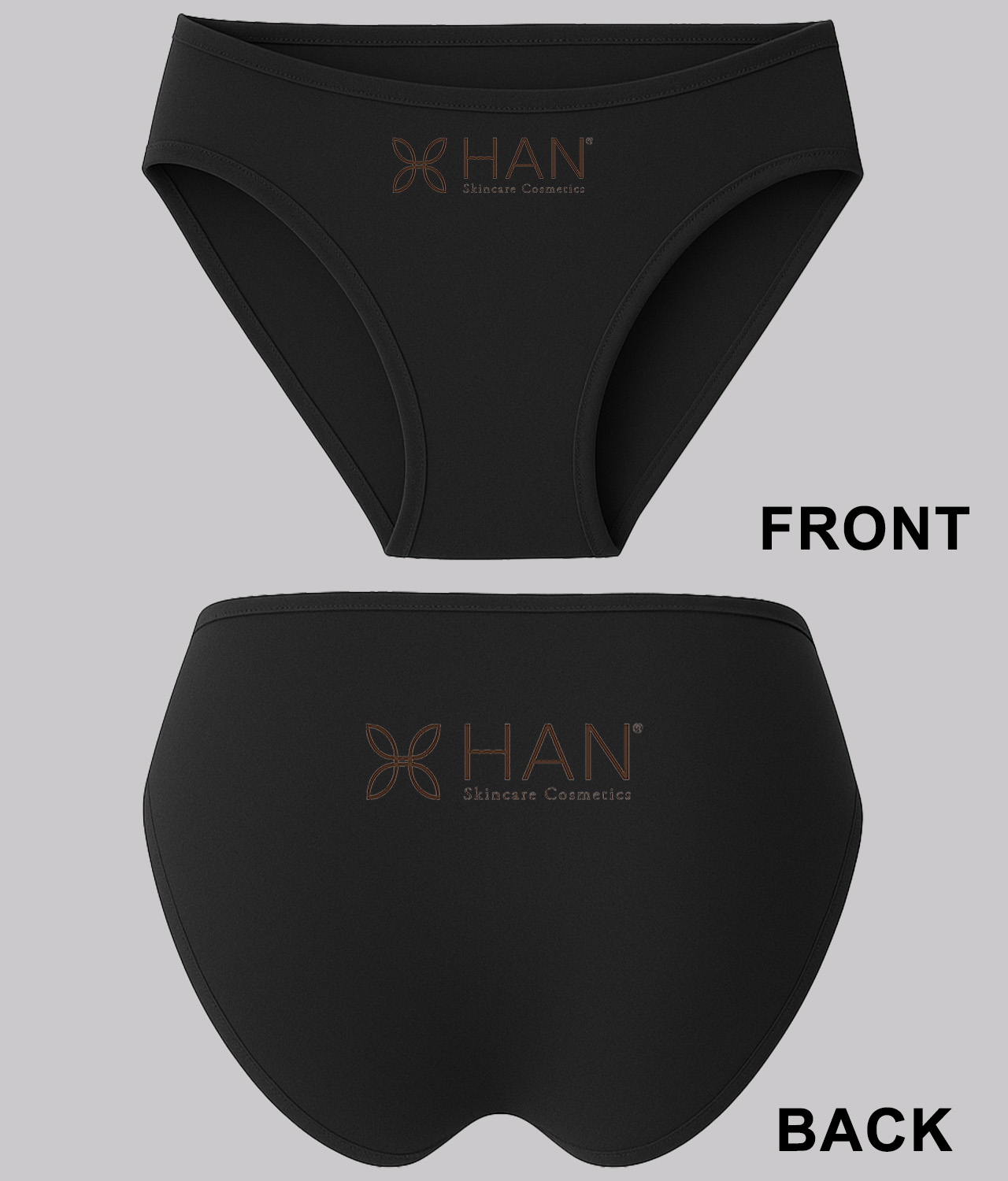 Han Skincare Cosmetics Logo Symbol Emblem Customized Design on Women's Bikini Brief Underwear