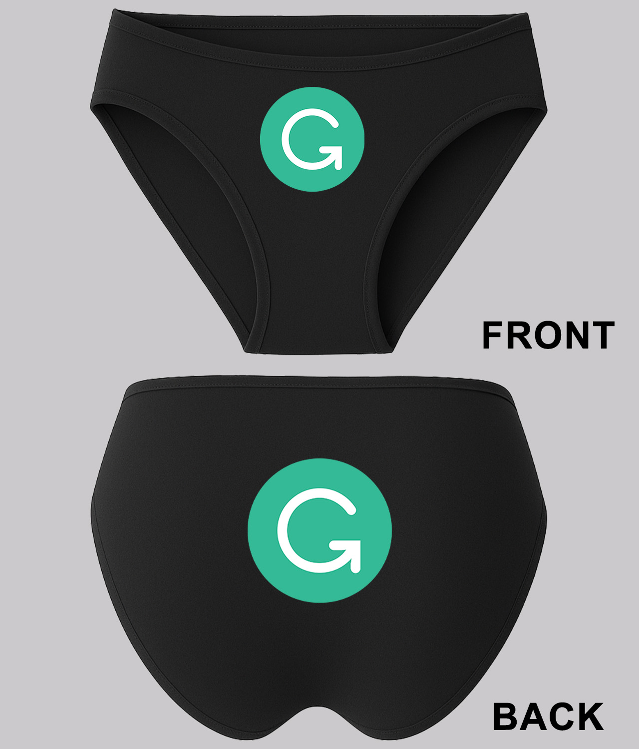 Grammarly Icon Logo Symbol Emblem Customized Design on Women's Bikini Brief Underwear