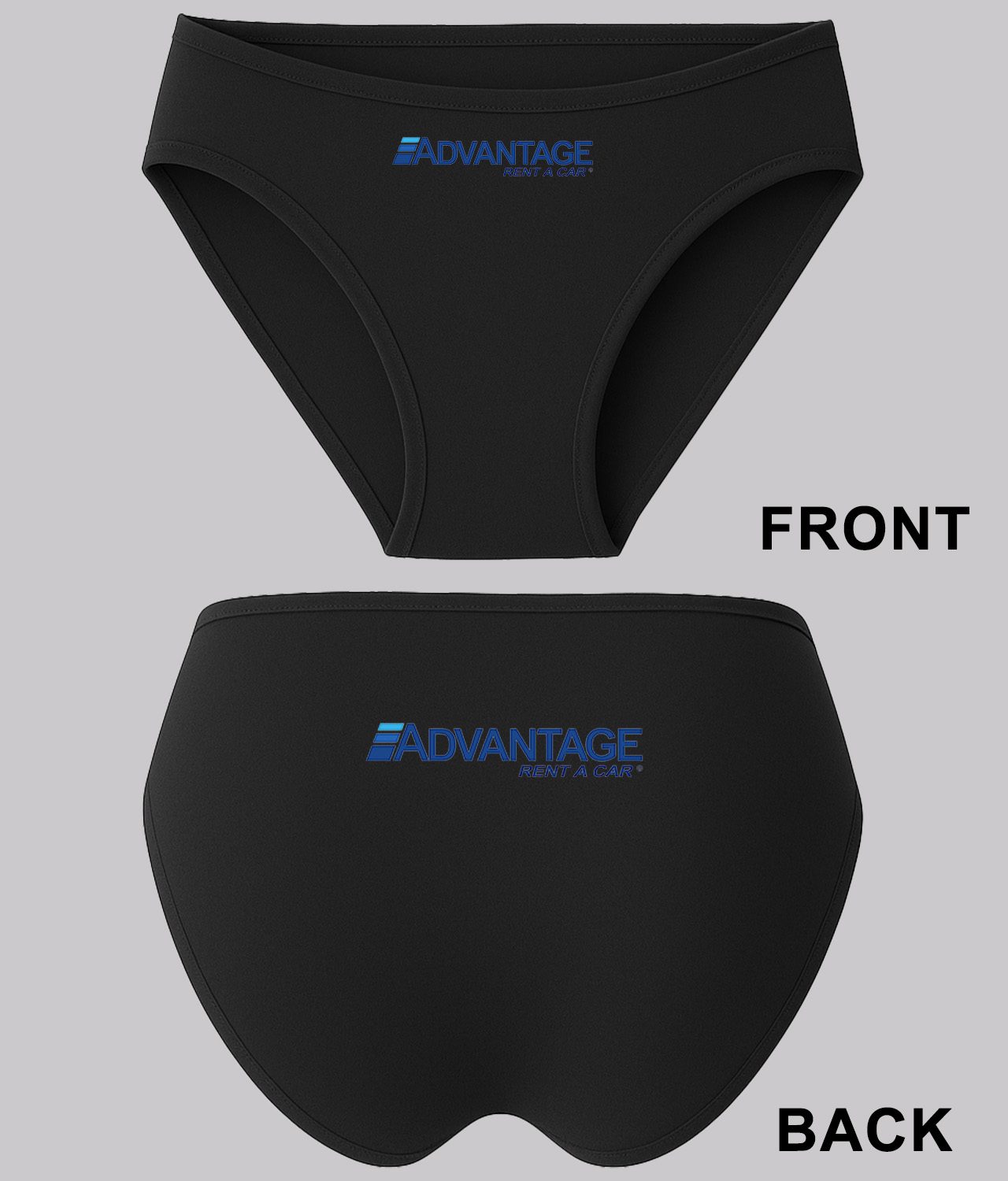 Advantage Rent A Car Logo Symbol Emblem Customized Design on Women's Bikini Brief Underwear
