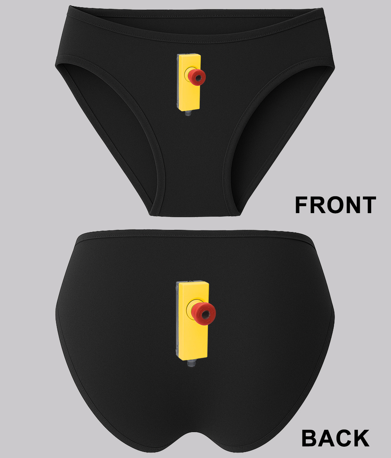 Industrial Emergency Stop Button Icons Logo Symbol Emblem Customized Design on Women's Plus Size Bikini Brief Underwear