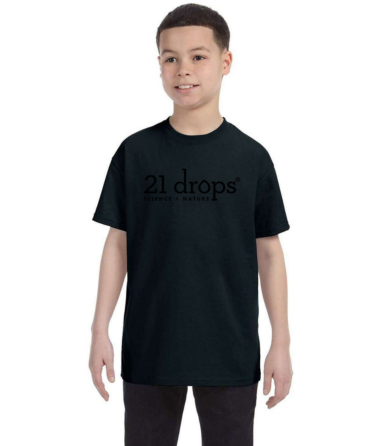 21 Drops Logo Symbol Emblem Customized Design on Youth T-Shirt Tee