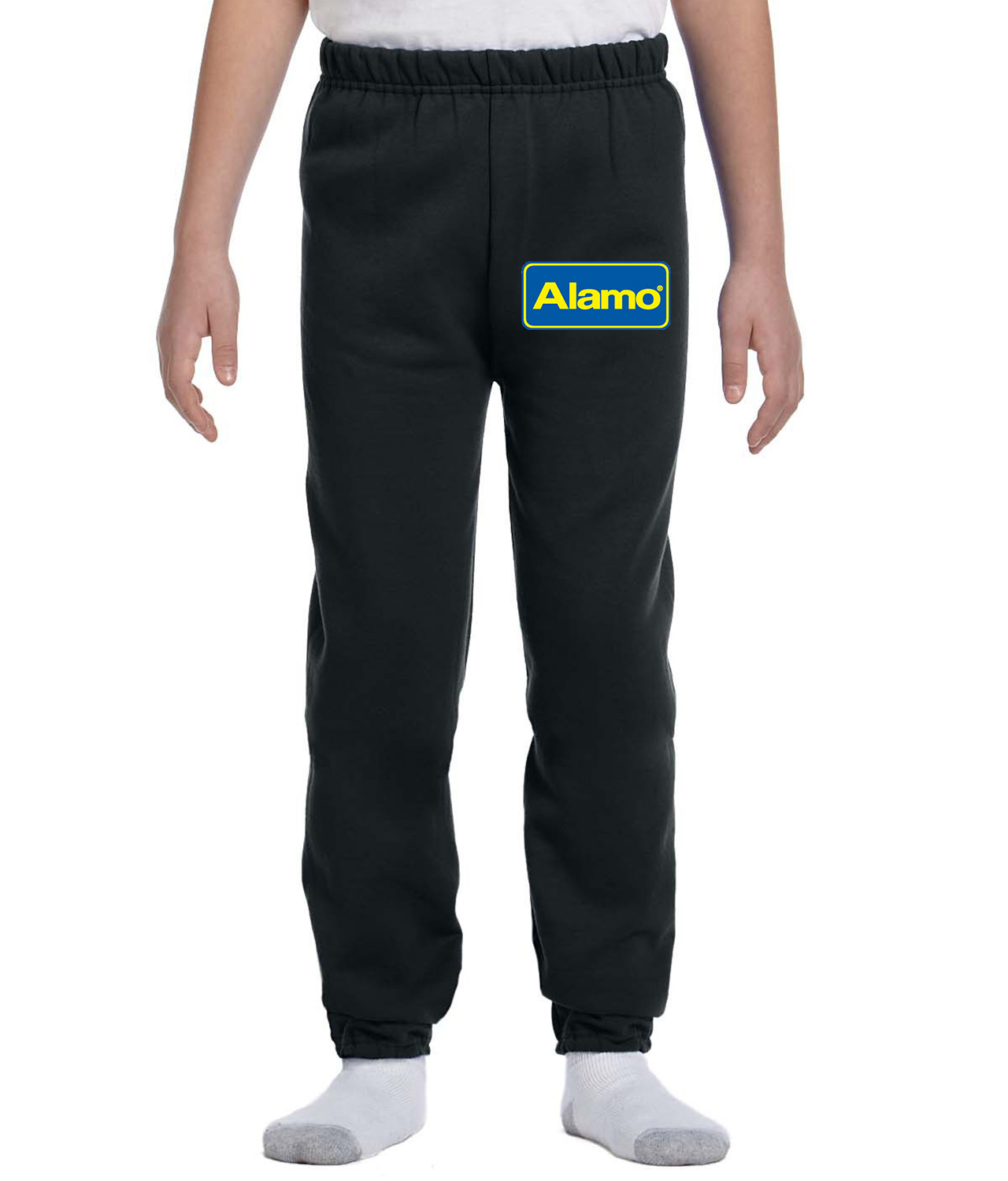 Alamo Logo Symbol Emblem Customized Design on Youth Closed-Bottom Sweatpants