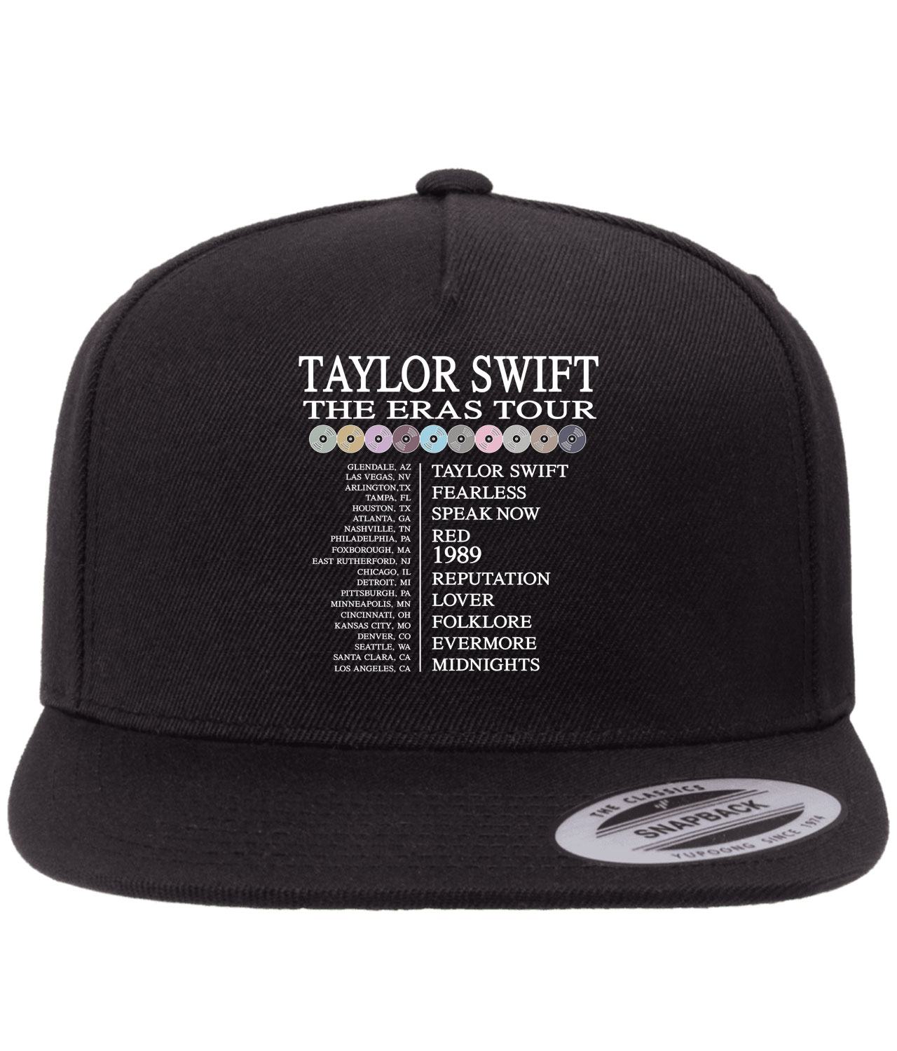 Eras Tour Concert Movie, Long Live Night, Taylor Swift Merch, Swiftian Fan Gift, Swiftie Lovers Cute Poster Customized Design on Wool 5-Panel Cap Hat - Image 1