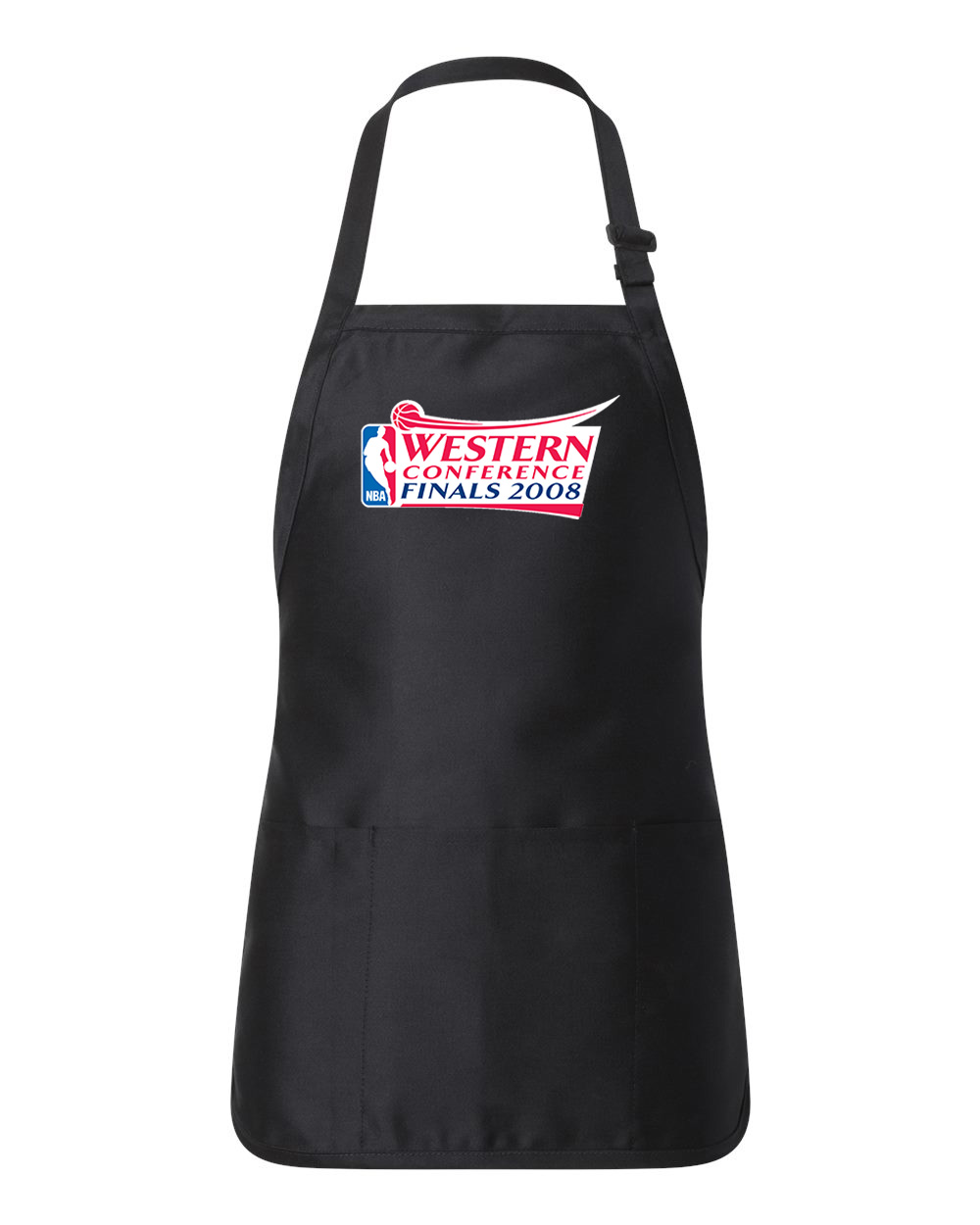 2008 NBA Playoffs - Western Conference Finals NBA Basketball Logo Customized Design on Full-Length Apron with Pouch Pocket