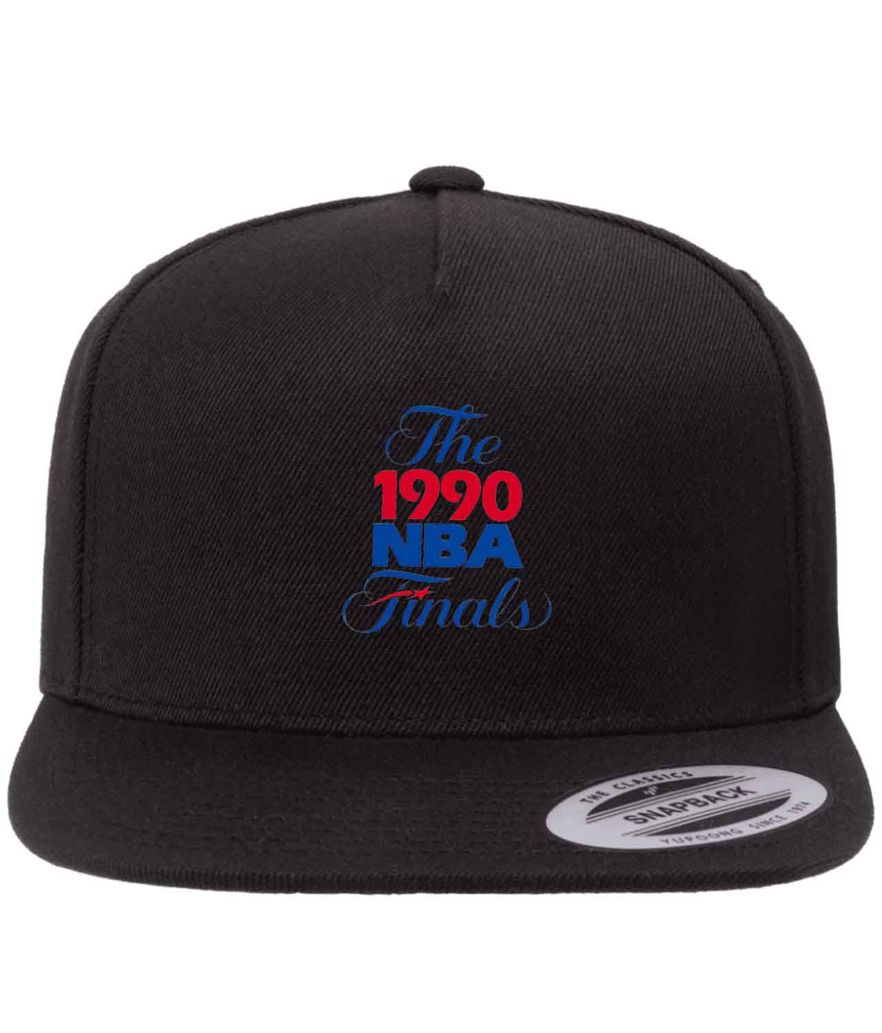 1990 NBA Finals NBA Basketball Logo Customized Design on Wool 5-Panel Cap Hat