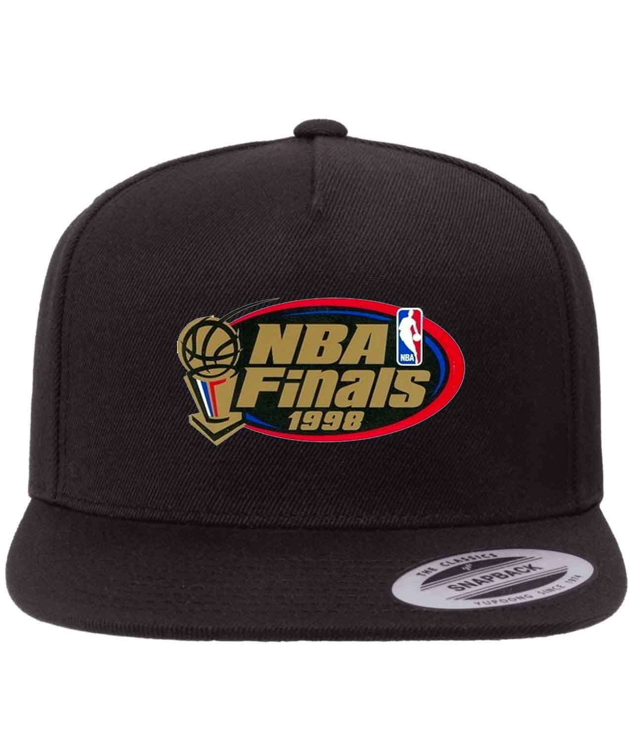 1998 NBA Finals Chicago Bulls vs Utah Jazz NBA Basketball Logo Customized Design on Wool 5-Panel Cap Hat