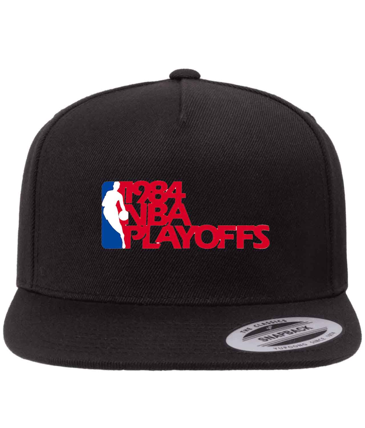 1984 NBA Playoffs NBA Basketball Logo Customized Design on Wool 5-Panel Cap Hat