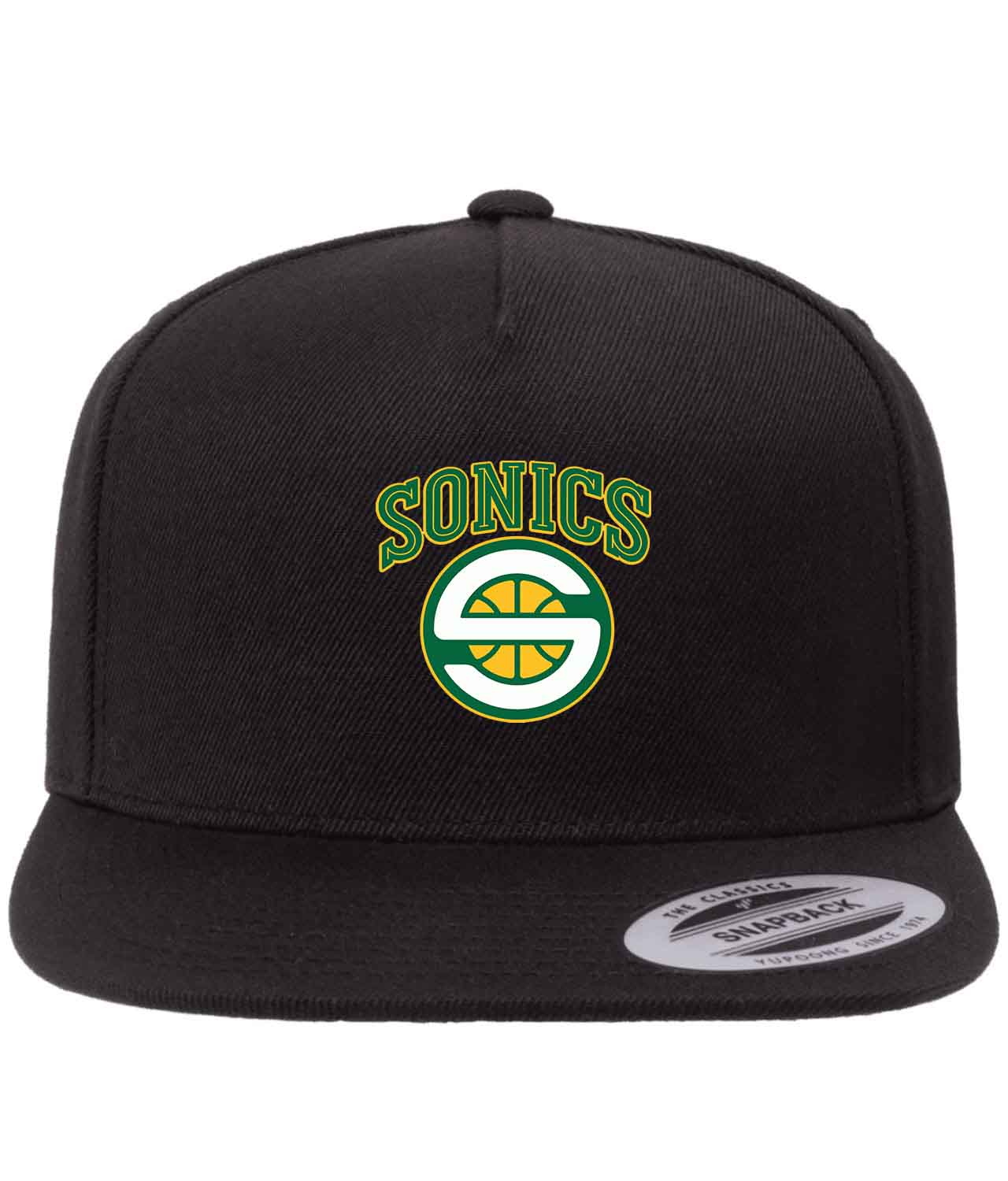 Seattle Supersonics Alternate Logo 2001 1 NBA Basketball Logo Customized Design on Wool 5-Panel Cap Hat