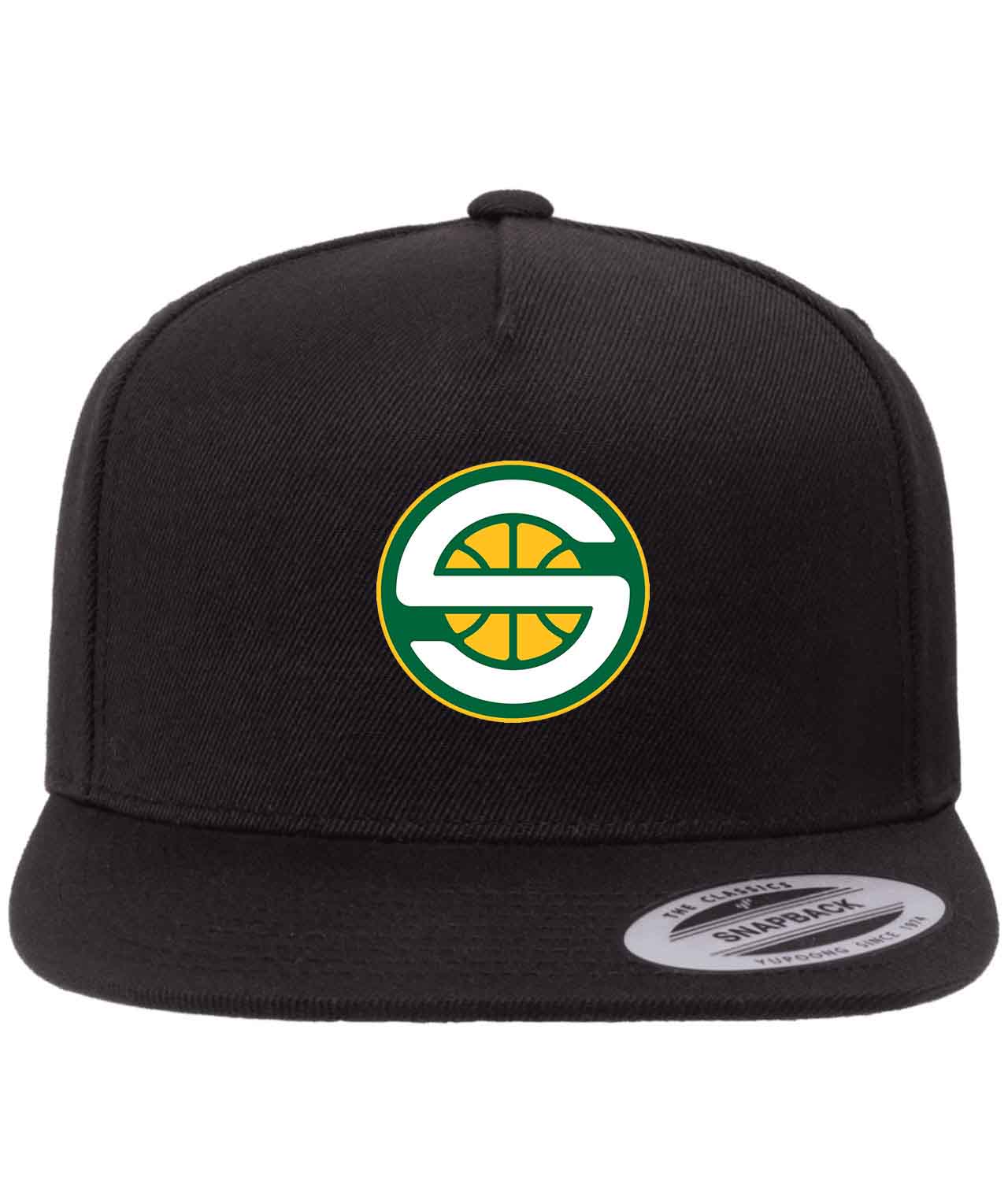 Seattle Supersonics Alternate Logo 2001 3 NBA Basketball Logo Customized Design on Wool 5-Panel Cap Hat