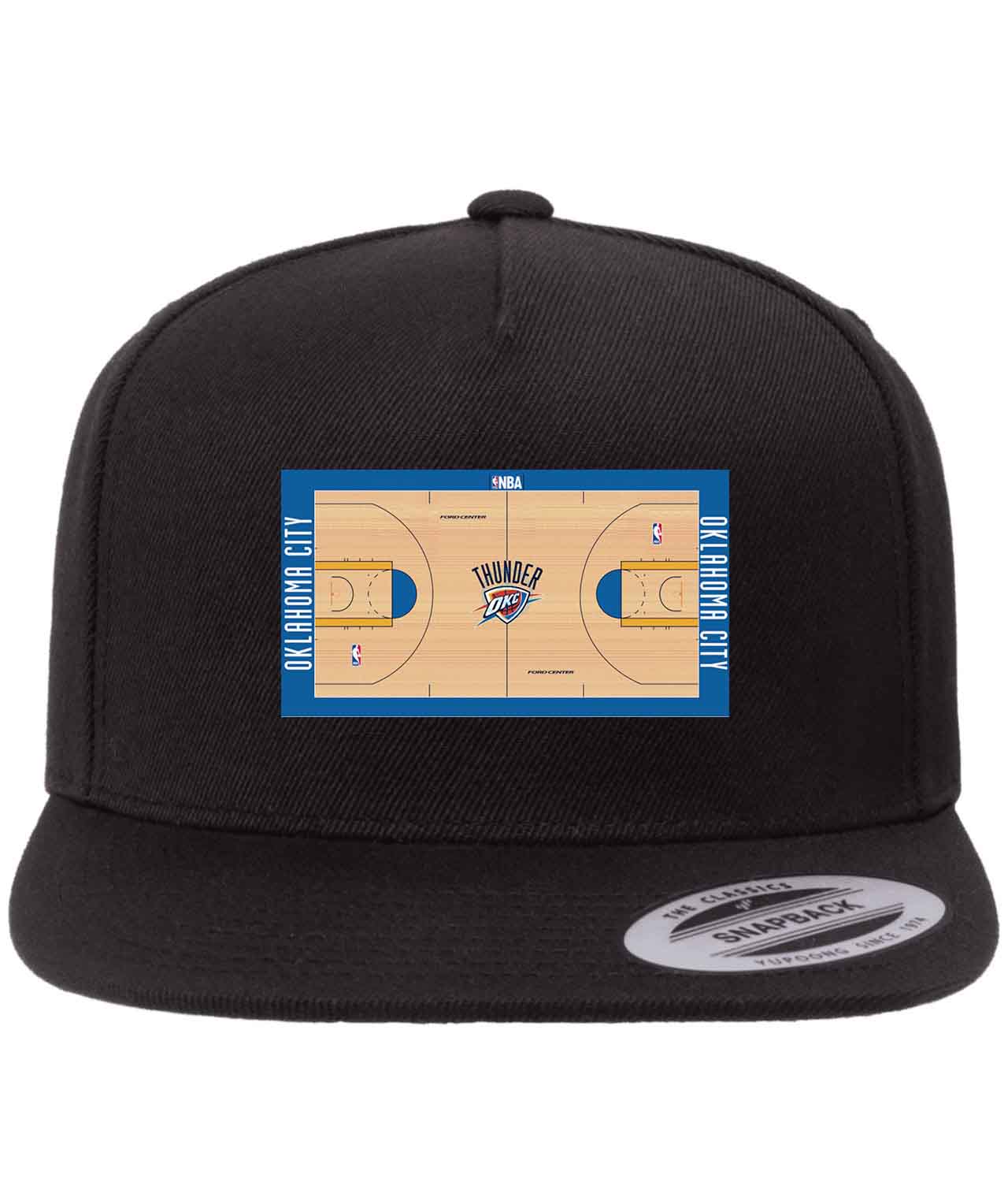 Oklahoma City Thunder Stadium 2008 NBA Basketball Logo Customized Design on Wool 5-Panel Cap Hat