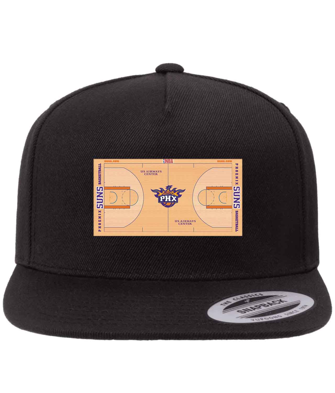 Phoenix Suns US Airways Center Stadium 2005 NBA Basketball Logo Customized Design on Wool 5-Panel Cap Hat