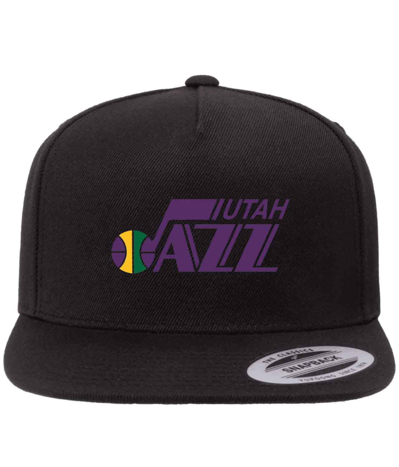 Utah Jazz 1979 NBA Basketball Logo Customized Design on Wool 5-Panel Cap Hat