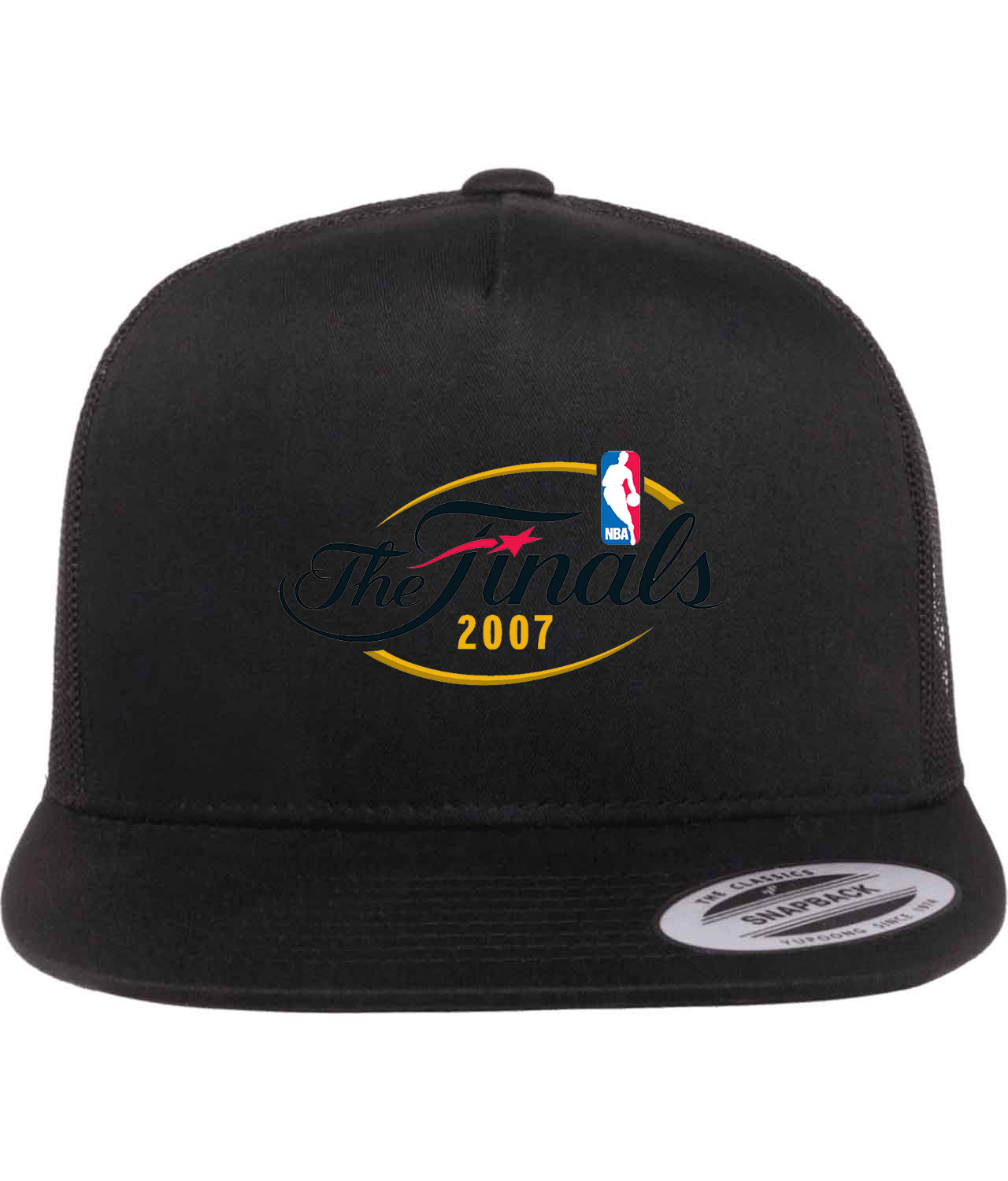 2007 NBA Finals NBA Basketball Logo Symbol Emblem Customized Design on Classic Trucker Cap Hat
