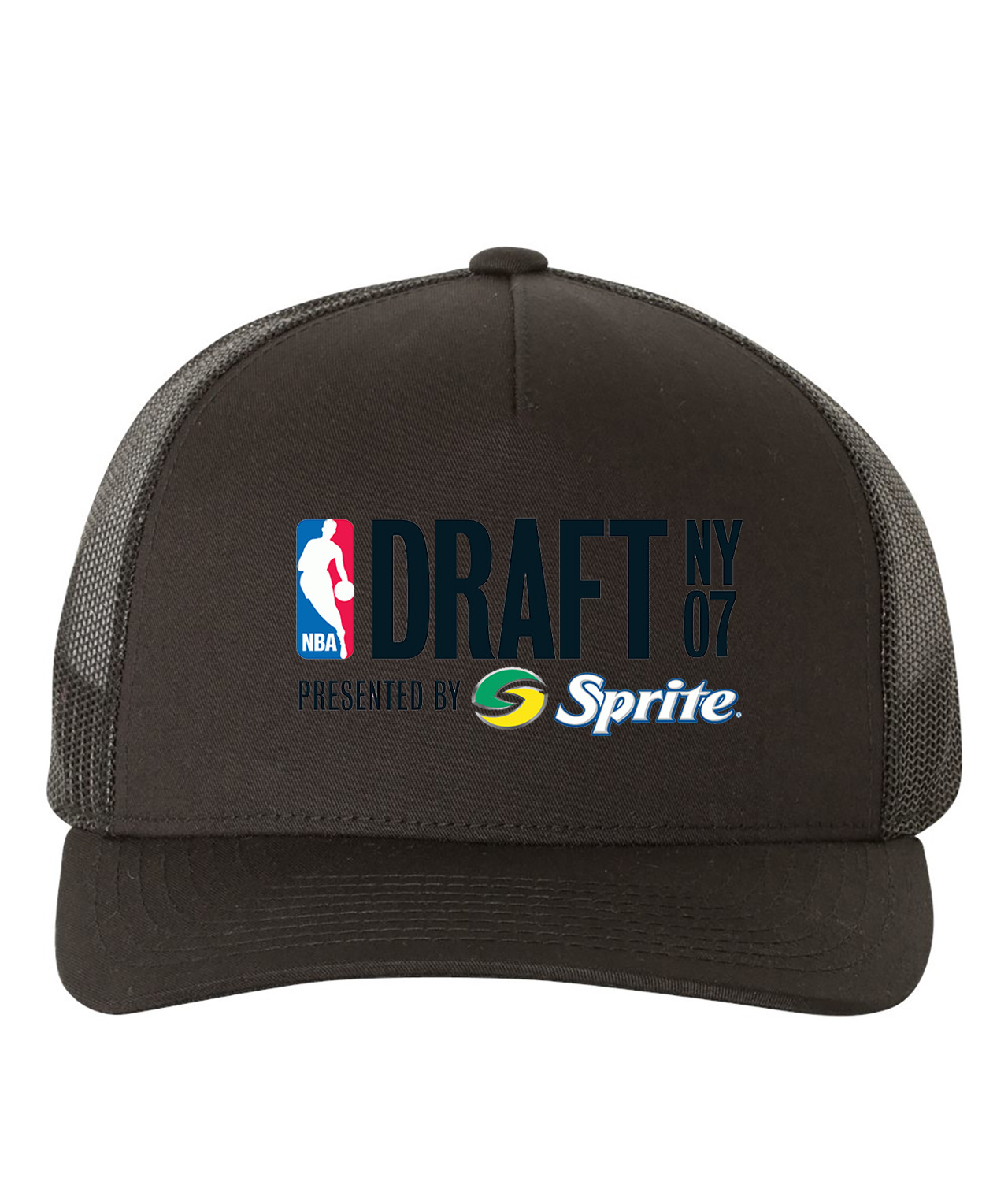 2007 NBA Draft New York NBA Basketball Logo Symbol Emblem Customized Design on Retro Trucker Cap Hat