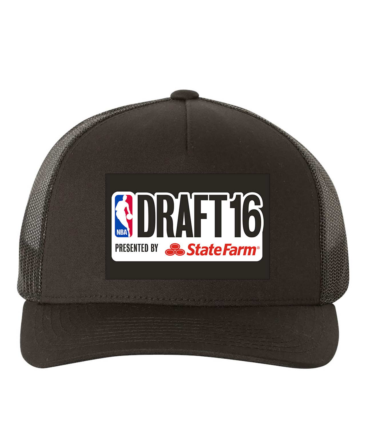 2016 NBA Draft Black NBA Basketball Logo Symbol Emblem Customized Design on Retro Trucker Cap Hat
