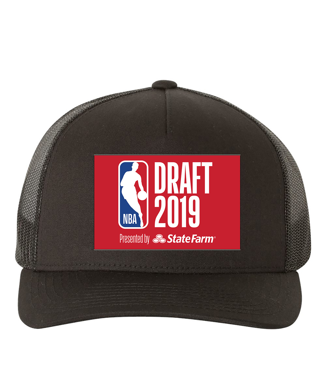 2019 NBA Draft Red NBA Basketball Logo Symbol Emblem Customized Design on Retro Trucker Cap Hat