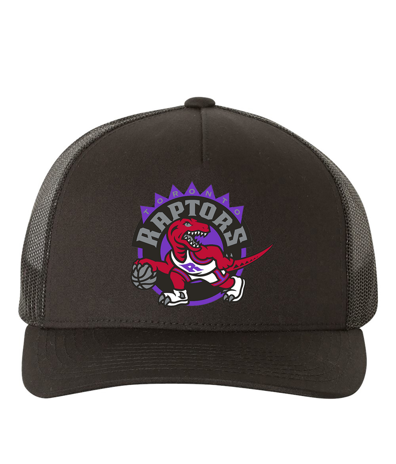 Toronto Raptors 1995 NBA Basketball Logo Symbol Emblem Customized Design on Retro Trucker Cap Hat - Image 1