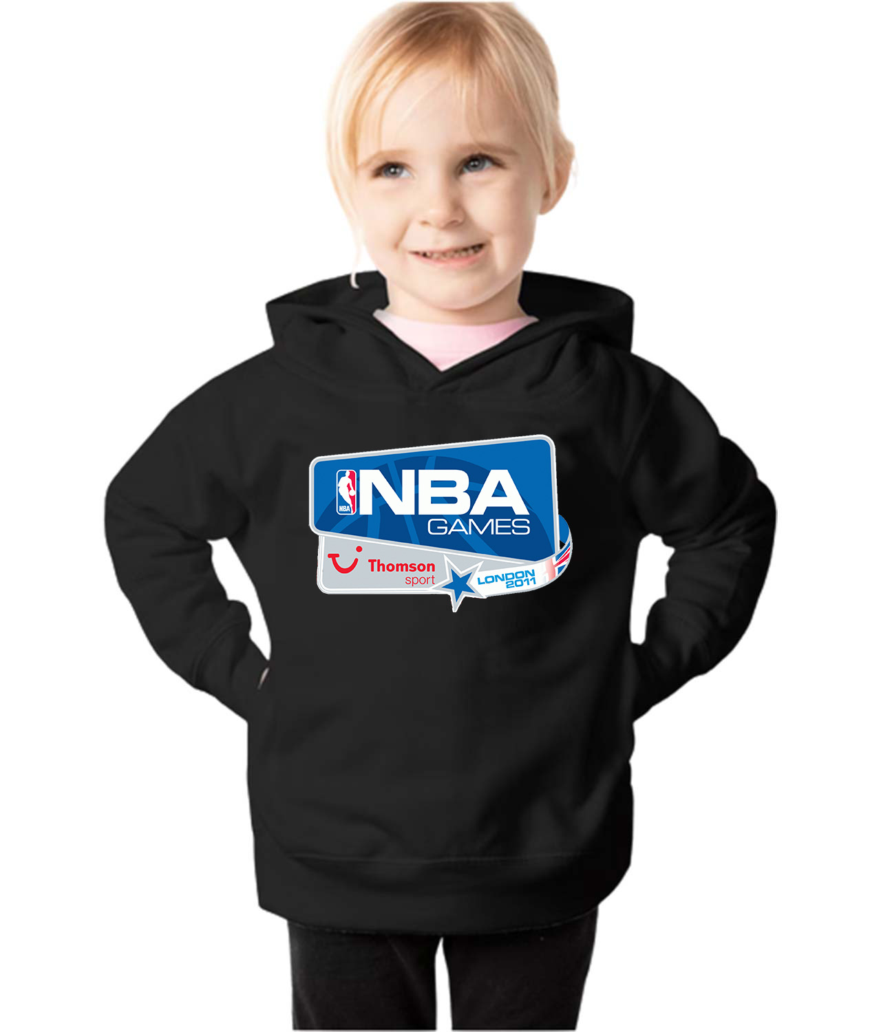2011 NBA London Games Toronto Raptors vs New Jersey Nets NBA Basketball Logo Symbol Emblem Customized Design on Toddler Pullover Fleece Hoodie