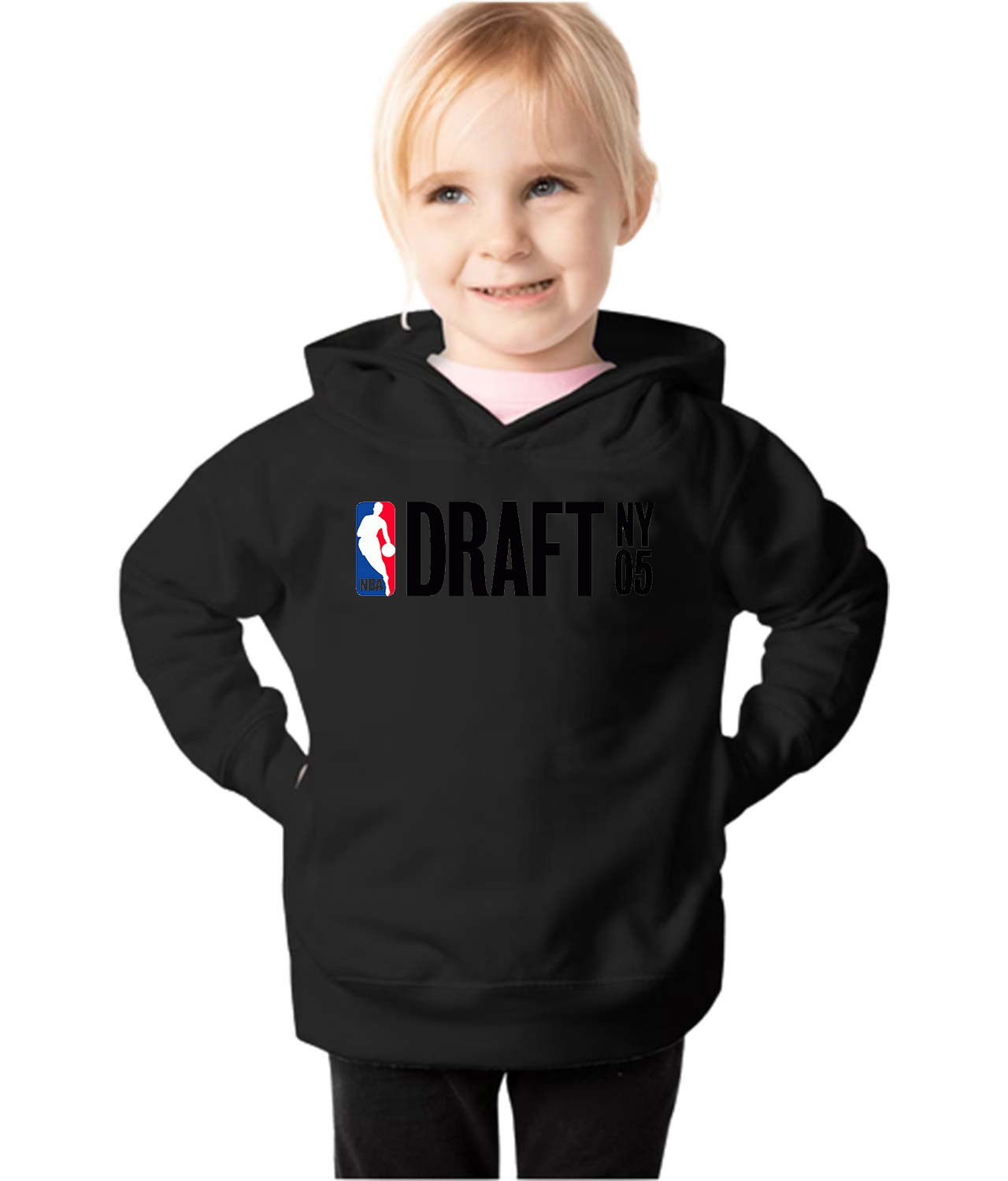 2005 NBA Draft New York NBA Basketball Logo Symbol Emblem Customized Design on Toddler Pullover Fleece Hoodie