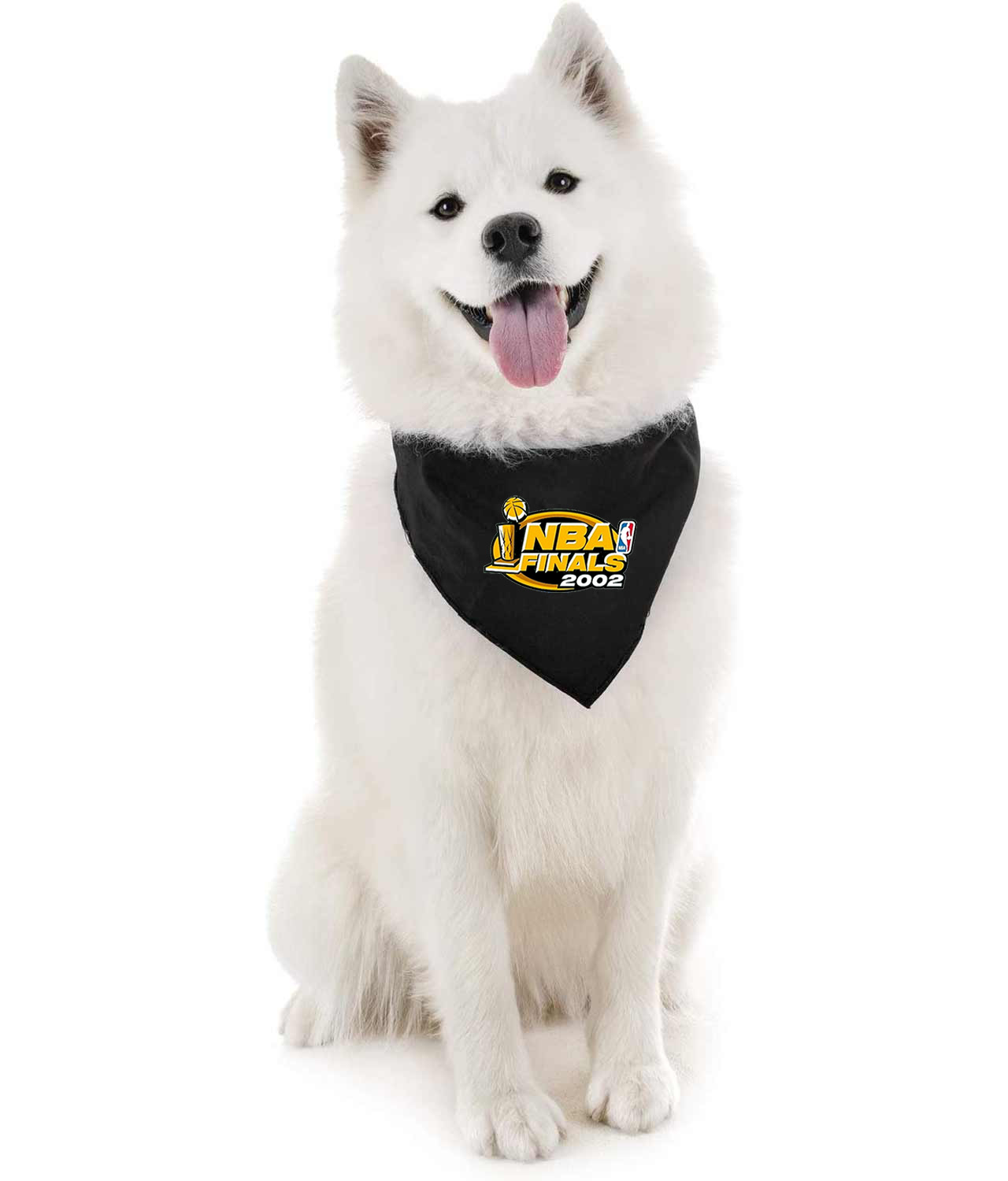 2002 NBA Finals Los Angeles Lakers vs New Jersey Nets NBA Basketball Logo Symbol Emblem Customized Design on Doggie Puppy Dog Bandana
