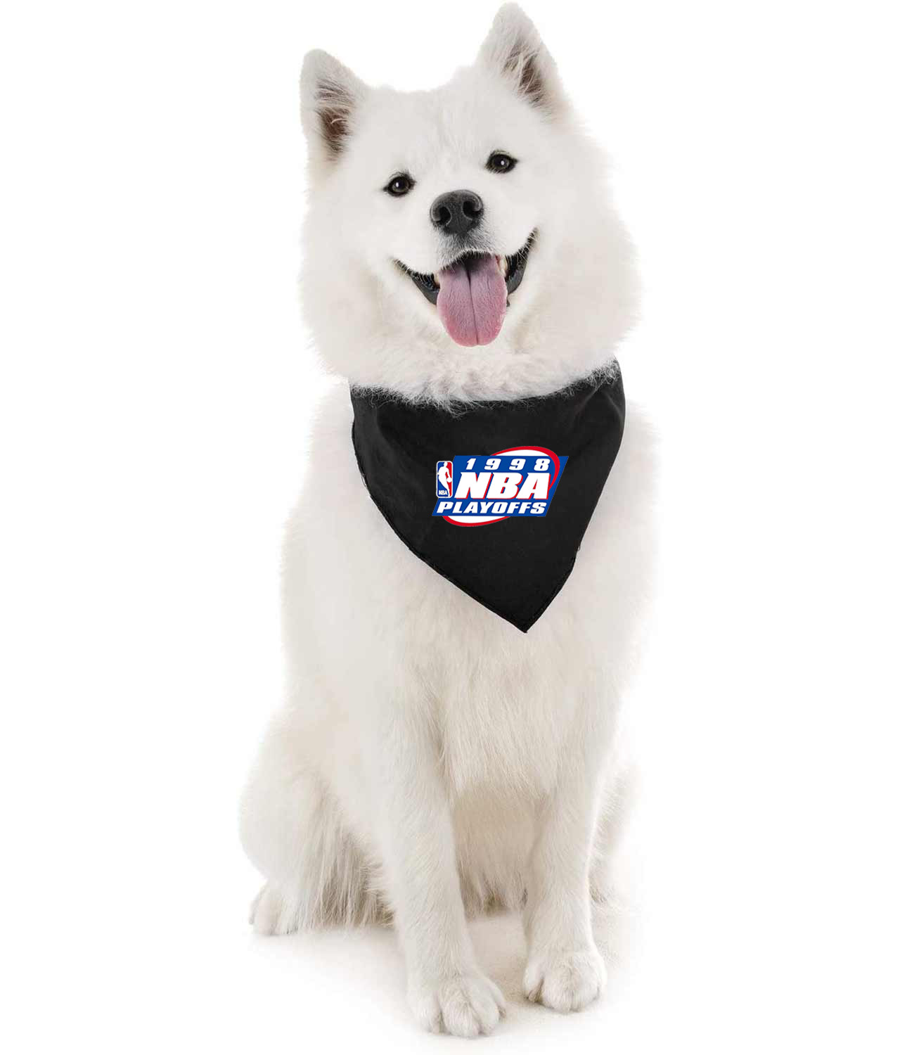 1998 NBA Playoffs NBA Basketball Logo Symbol Emblem Customized Design on Doggie Puppy Dog Bandana