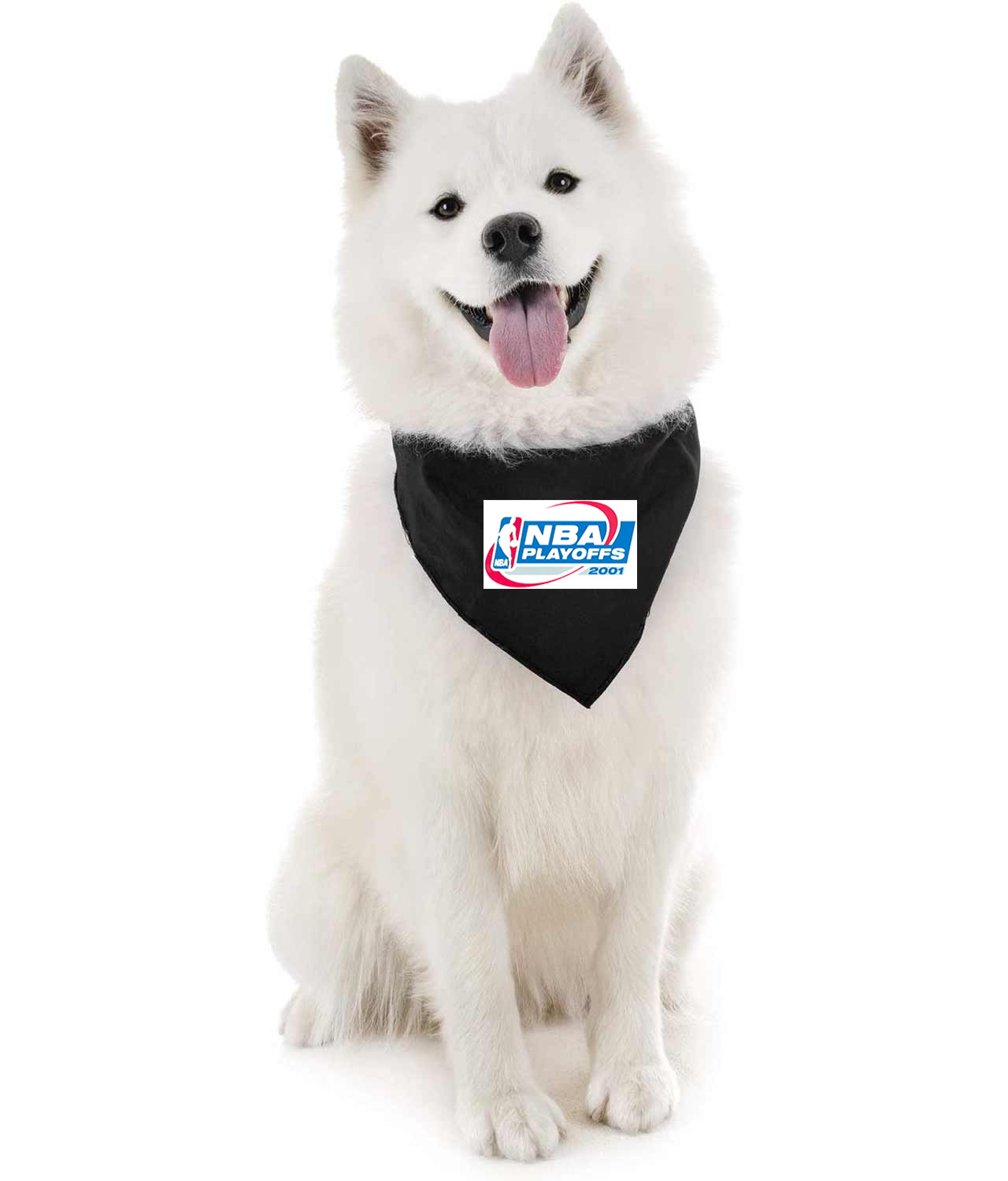 2001 NBA Playoffs NBA Basketball Logo Symbol Emblem Customized Design on Doggie Puppy Dog Bandana