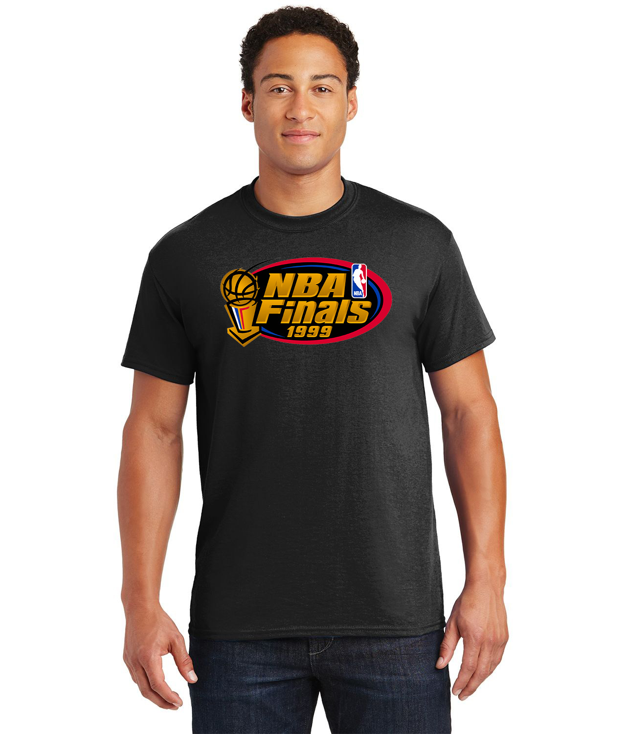 1999 NBA Finals New York Knicks vs San Antonio Spurs NBA Basketball Logo Customized Design on  Unisex Tshirt Tee